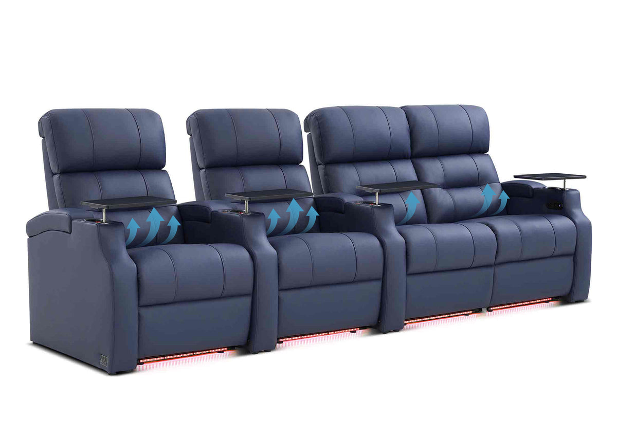 Weilianda Vanguard Lumbar Series Zero Gravity Seating Row of 4 with Integrated Lumbar Support