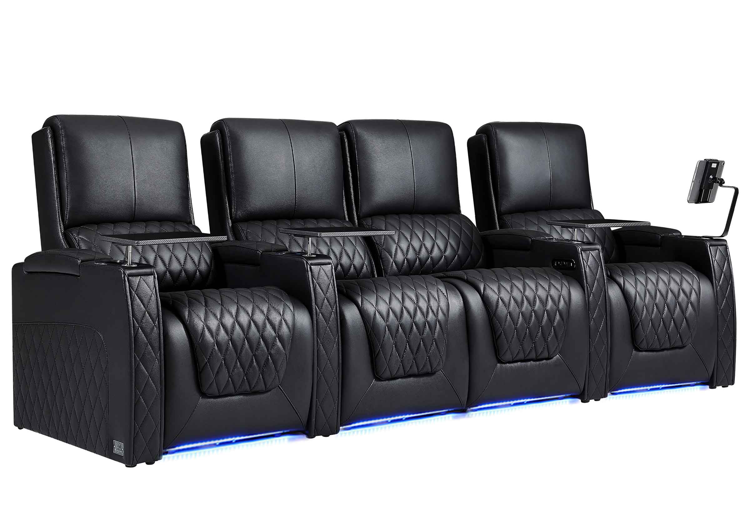 Weilianda 2025 Astronaut Series Zero Gravity Recliner for Home Theater With 7-color Ambient Lighting-Black