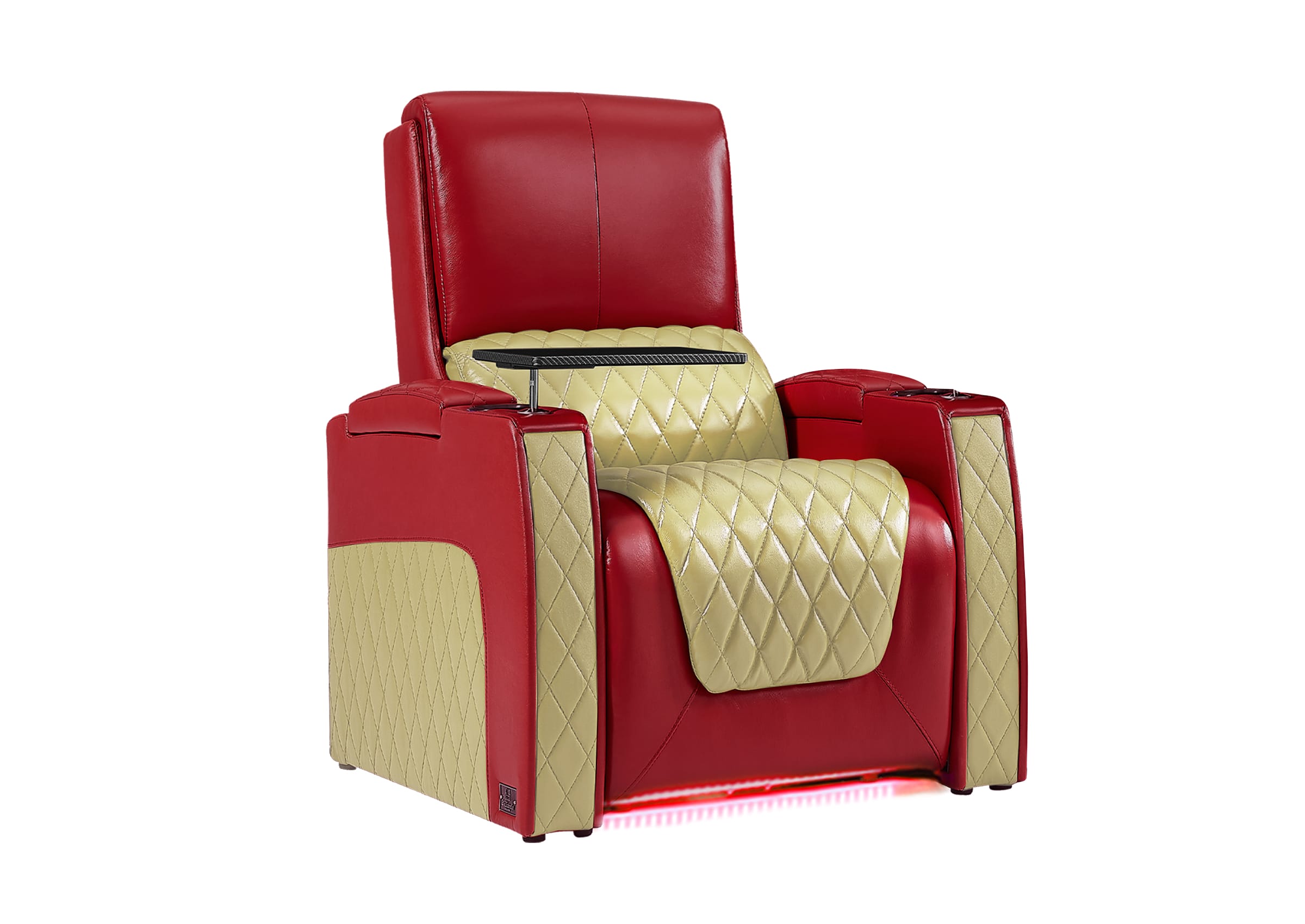 Weilianda AstroUltra Series Red Custom Dual-Color Single Recliner with Zero Gravity Seating