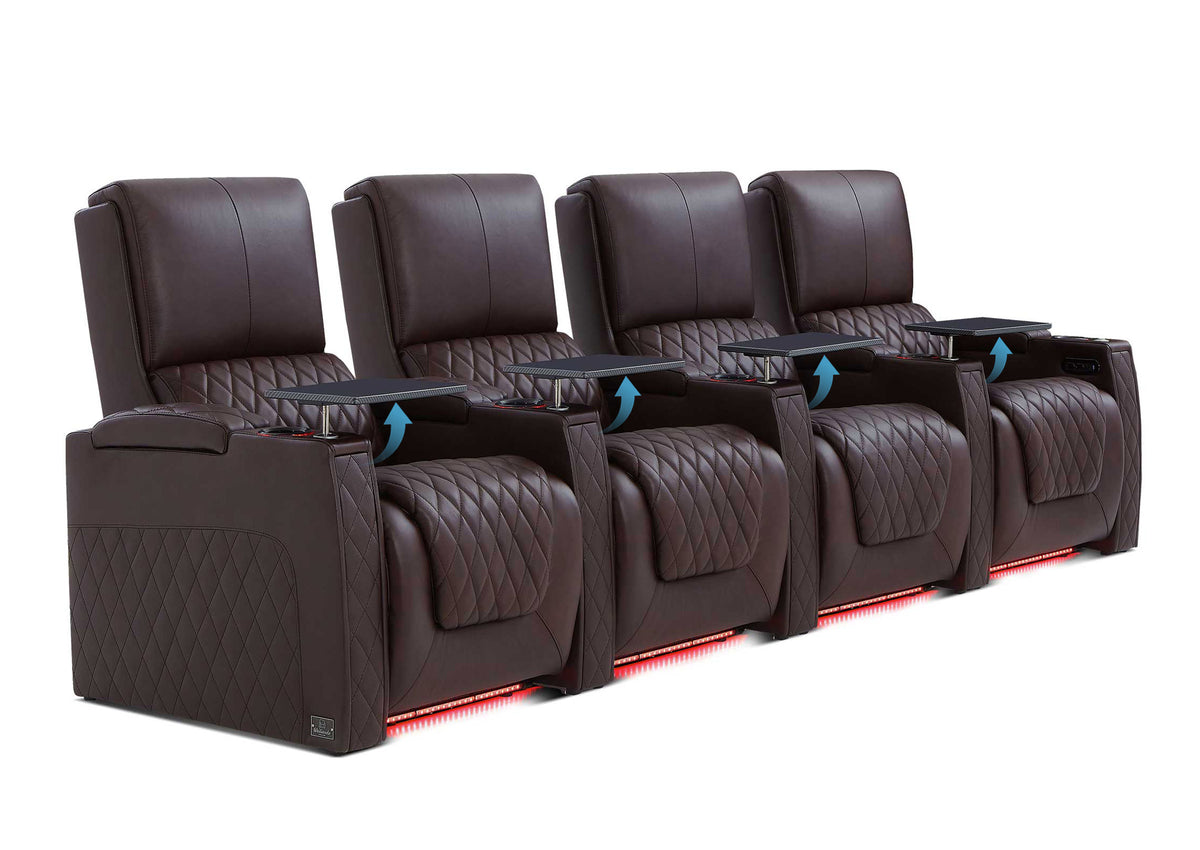 Weilianda AstroUltra Lumbar Series Movie Theater Seating with Adjustable Lumbar Support Row of 4 | Zero Gravity Recliner