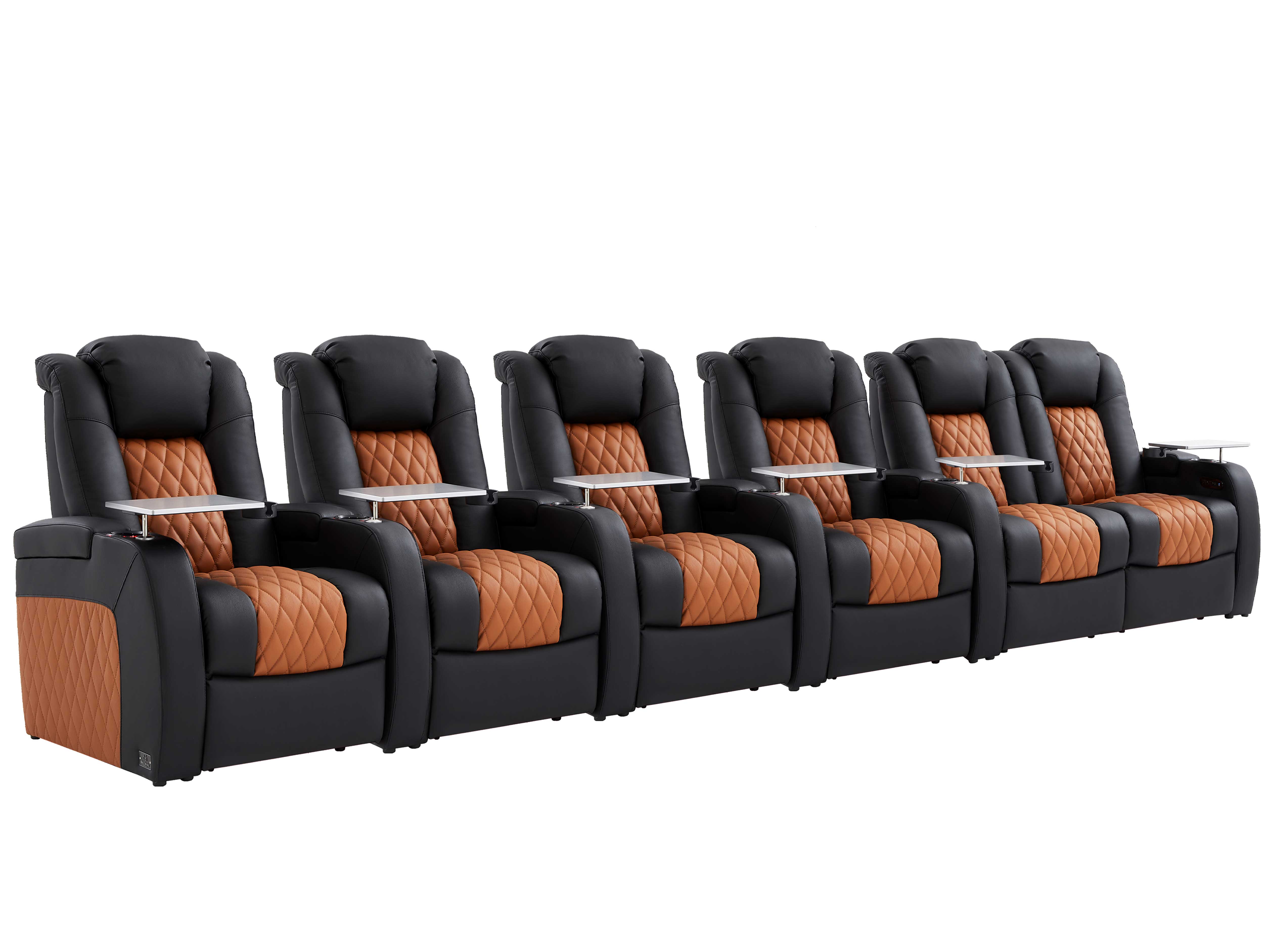 Weilianda 2026 Luxury Version 2.0 Power Theater Seats Dual-Color Couch 6-seat