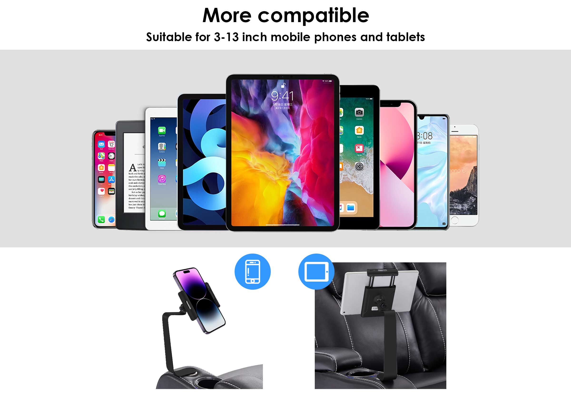 Weilianda Home Theater Tablet & Phone Holder | Adjustable Mount for Flexible Viewing