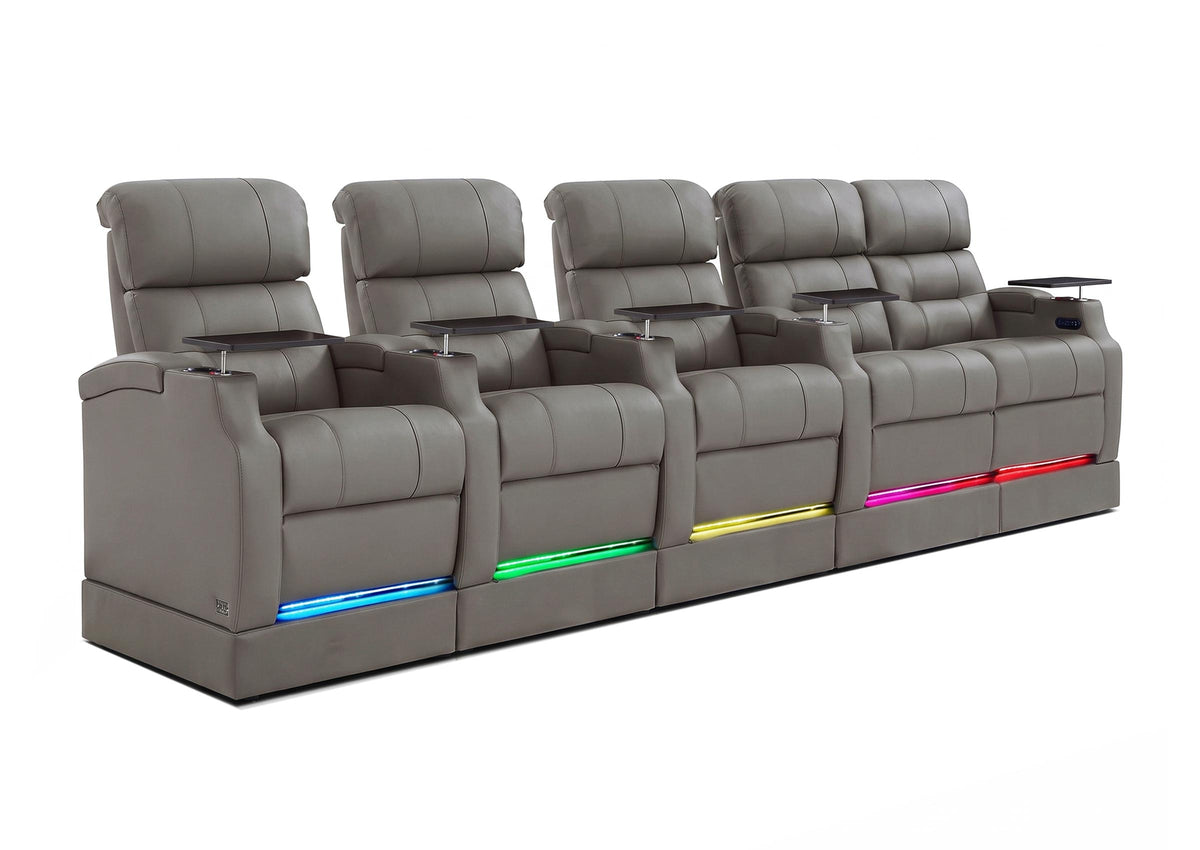 Weilianda Vanguard Riser Series 5-Seat Ergonomic Power Recliner | Top-Grain Leather Sofa