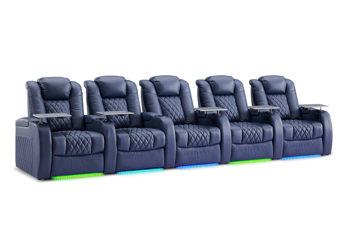 Weilianda FortLux XL Series - Oversized Comfortable Seating | Five-Seat Home Cinema Sofa with Top Grain Leather
