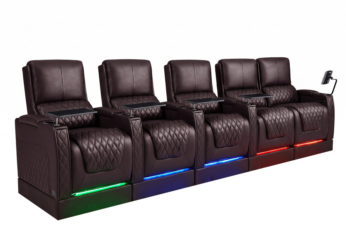 Weilianda AstroUltra Riser Series 5-Seat Genuine Leather Recliner | Zero Gravity Seating