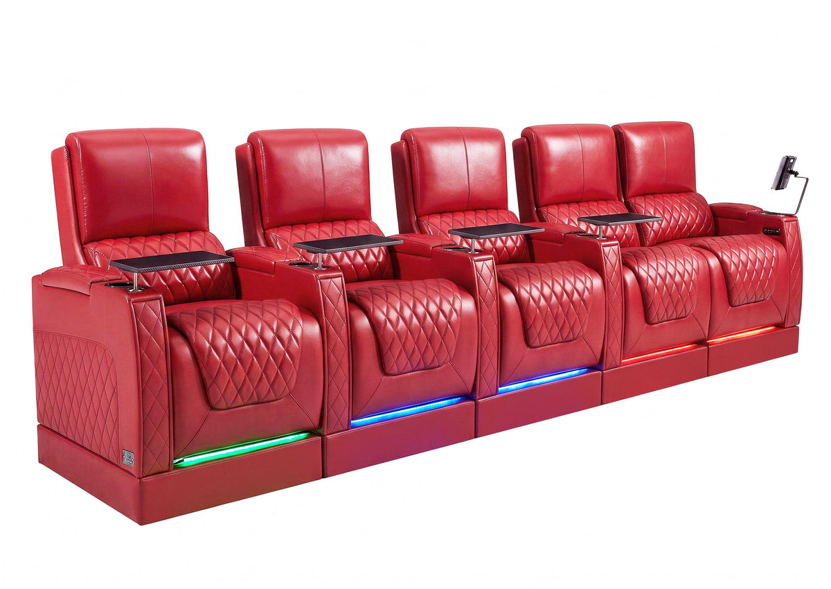 Weilianda AstroUltra Riser Series 5-Seat Genuine Leather Recliner | Zero Gravity Seating