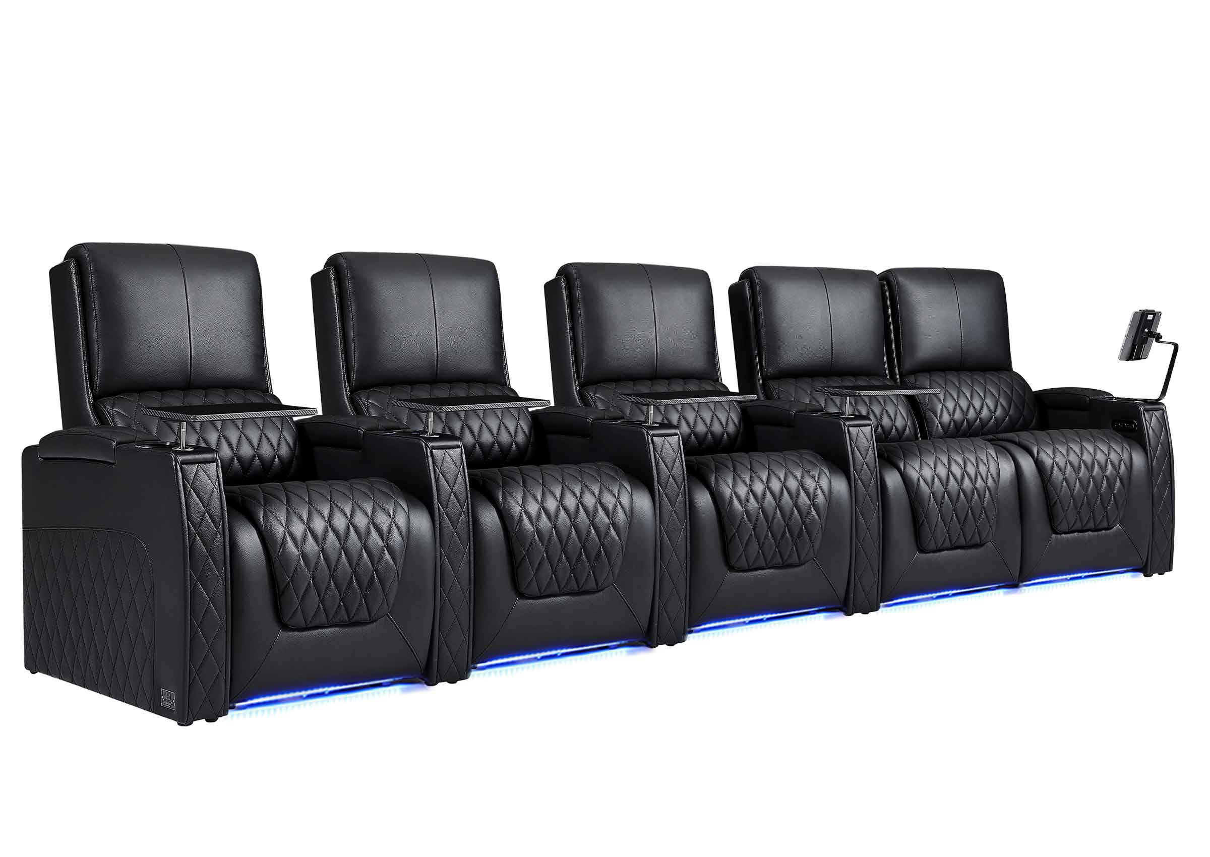 Weilianda 2025 Astronaut Series Zero Gravity Recliner for Home Theater With 7-color Ambient Lighting-Black