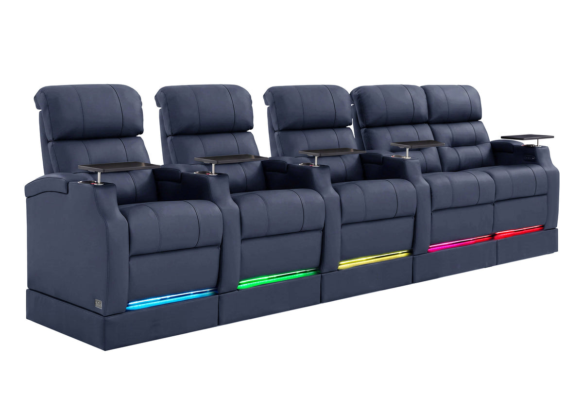 Weilianda Vanguard Riser Series 5-Seat Ergonomic Power Recliner | Top-Grain Leather Sofa