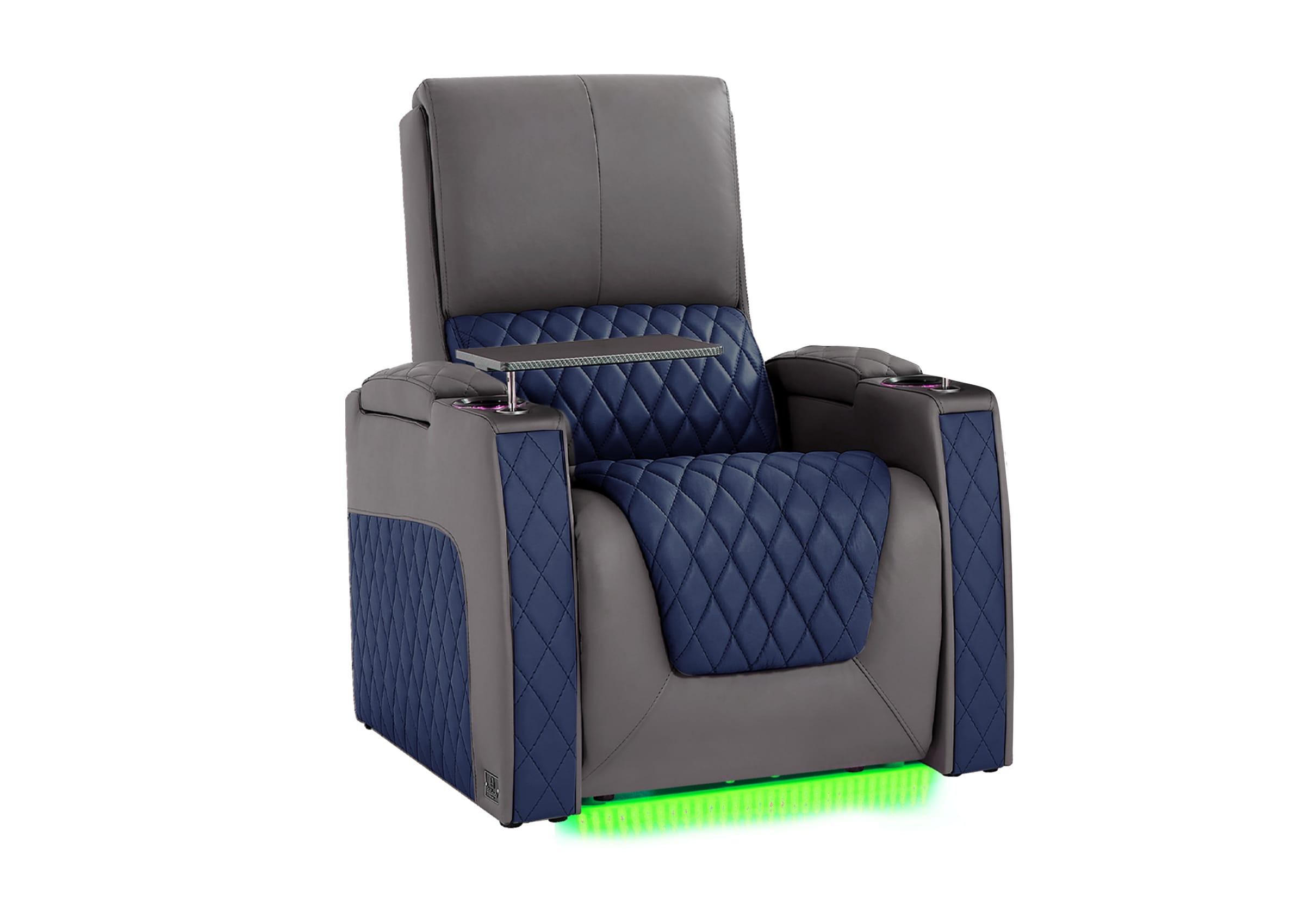Weilianda AstroUltra Series Grey Custom Dual-Color Single Electronic Recliner with Tray Table