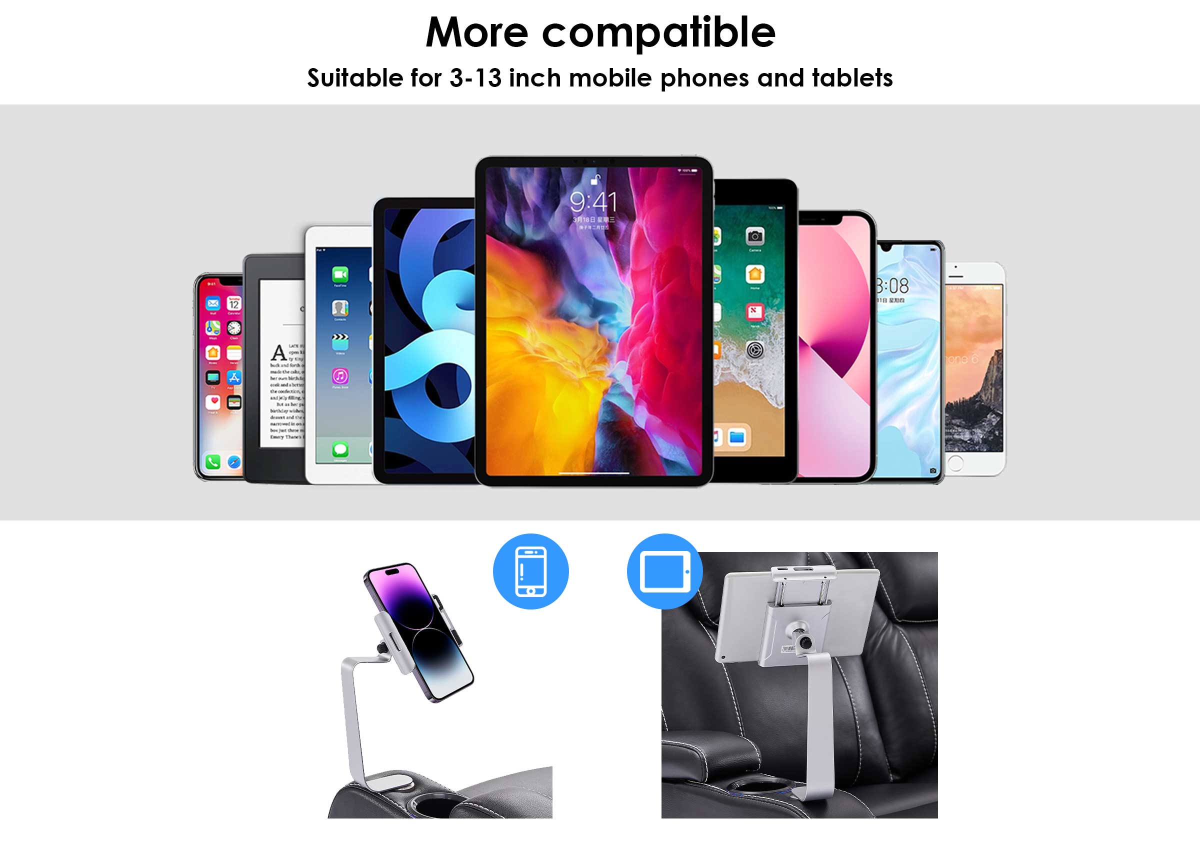 Weilianda Home Theater Tablet & Phone Holder | Adjustable Mount for Flexible Viewing