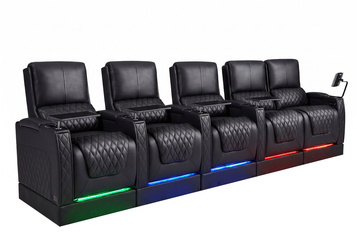 Weilianda AstroUltra Riser Series 5-Seat Genuine Leather Recliner | Zero Gravity Seating