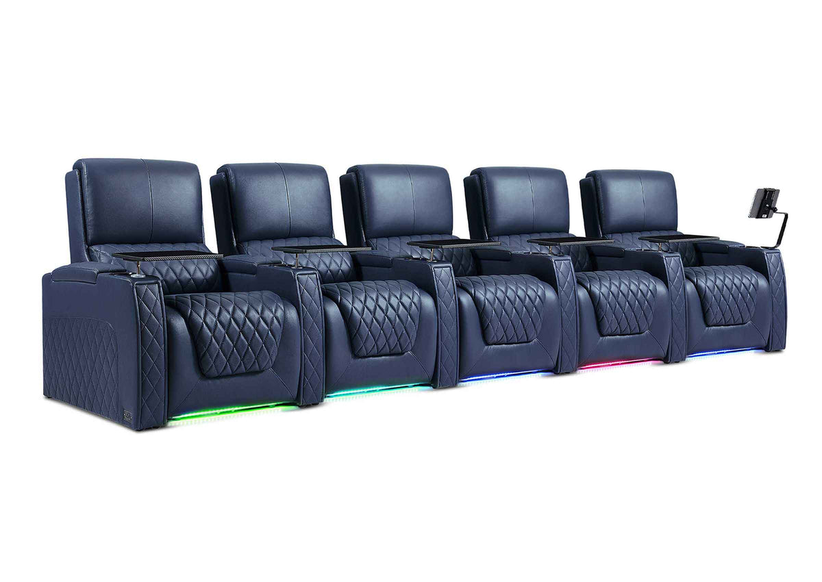 Weilianda AstroUltra XL Series – Big & Tall Design Five Seat Home Theater Seating | Extra Space to Relax & Premium Leather