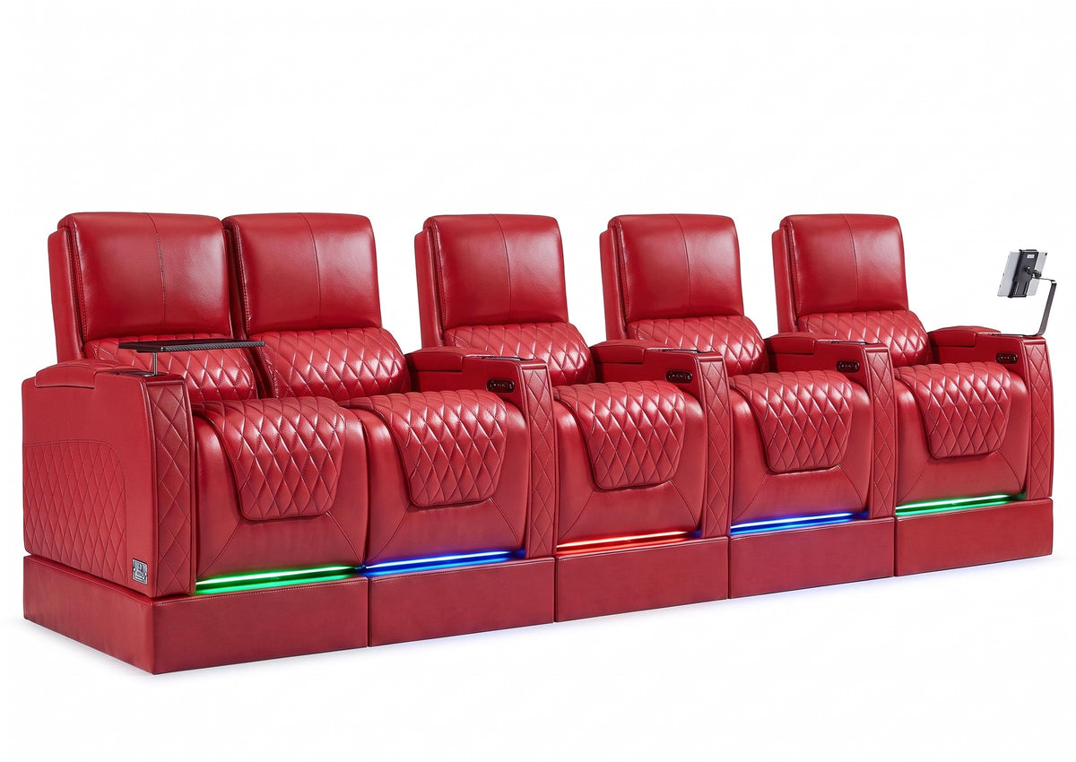 Weilianda AstroUltra Riser Series 5-Seat Genuine Leather Recliner | Zero Gravity Seating