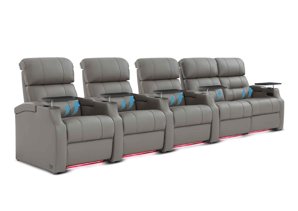 Weilianda Vanguard Lumbar Series Five-Seat Movie Theater Recliner with Adjustable Lumbar Support