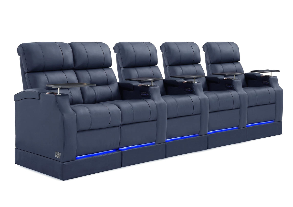 Weilianda Vanguard Riser Series 5-Seat Ergonomic Power Recliner | Top-Grain Leather Sofa