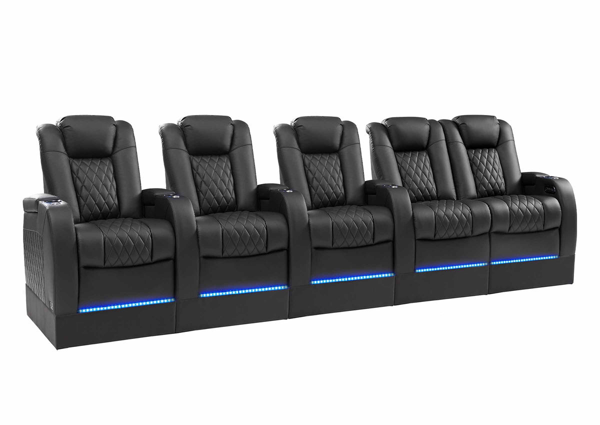 Weilianda FortLux Riser Series 5-seat Home Theater Recliner | Zero Gravity,Adjustable Headrest & Lighting