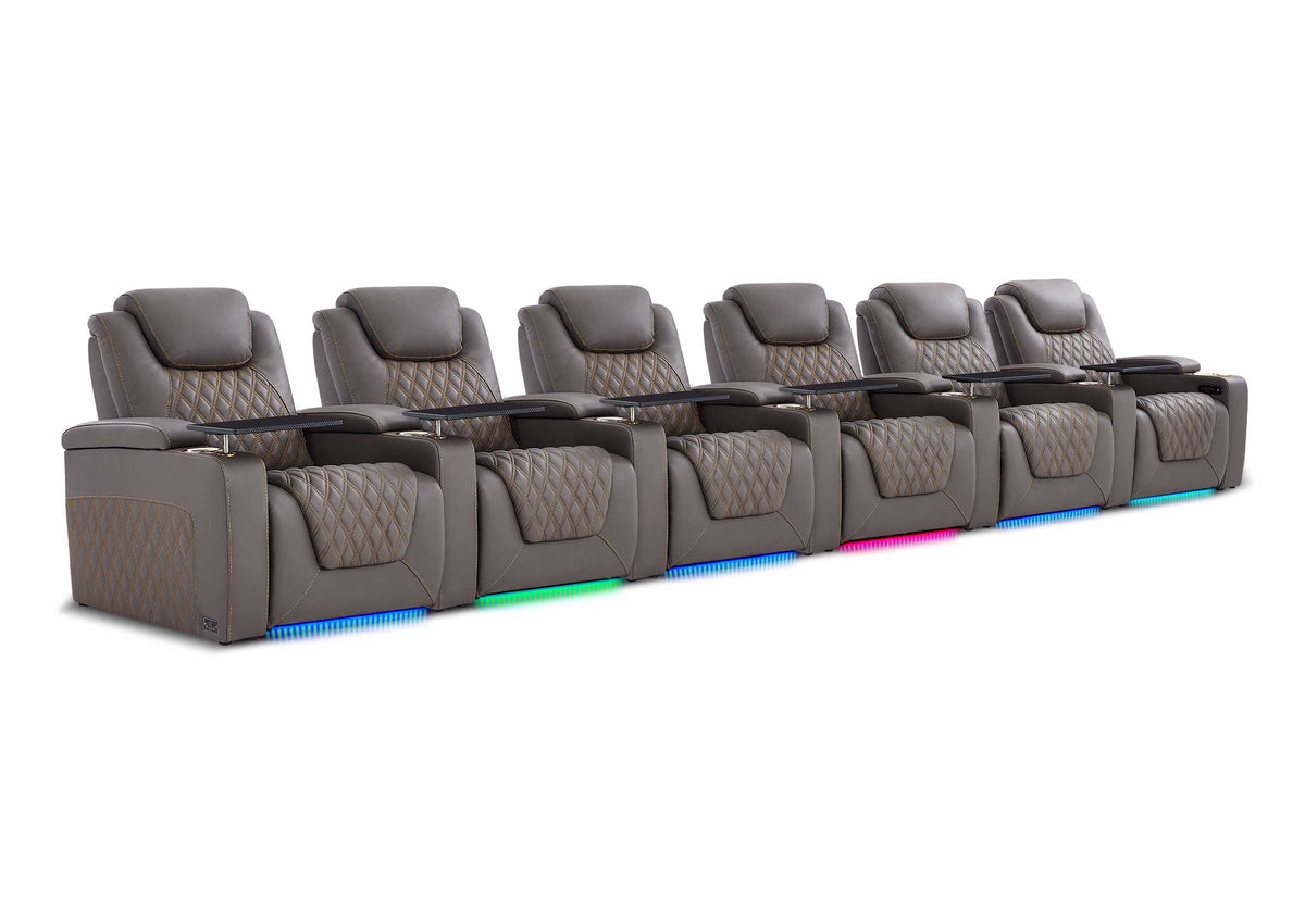 Weilianda Chic XL Series Six-Seat Movie Room Sofa | Roomier Seating & Personalized Comfort