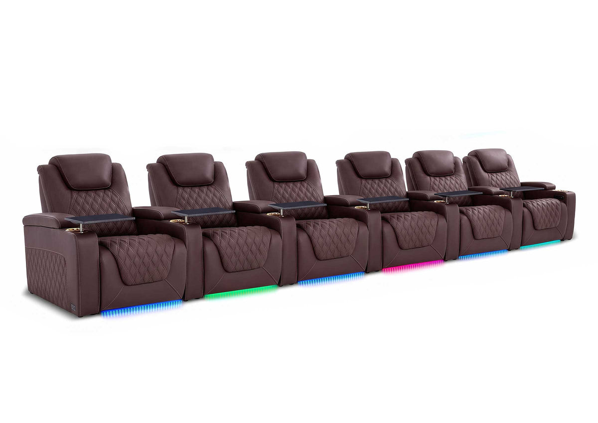 Weilianda Chic XL Series Six-Seat Movie Room Sofa | Roomier Seating & Personalized Comfort
