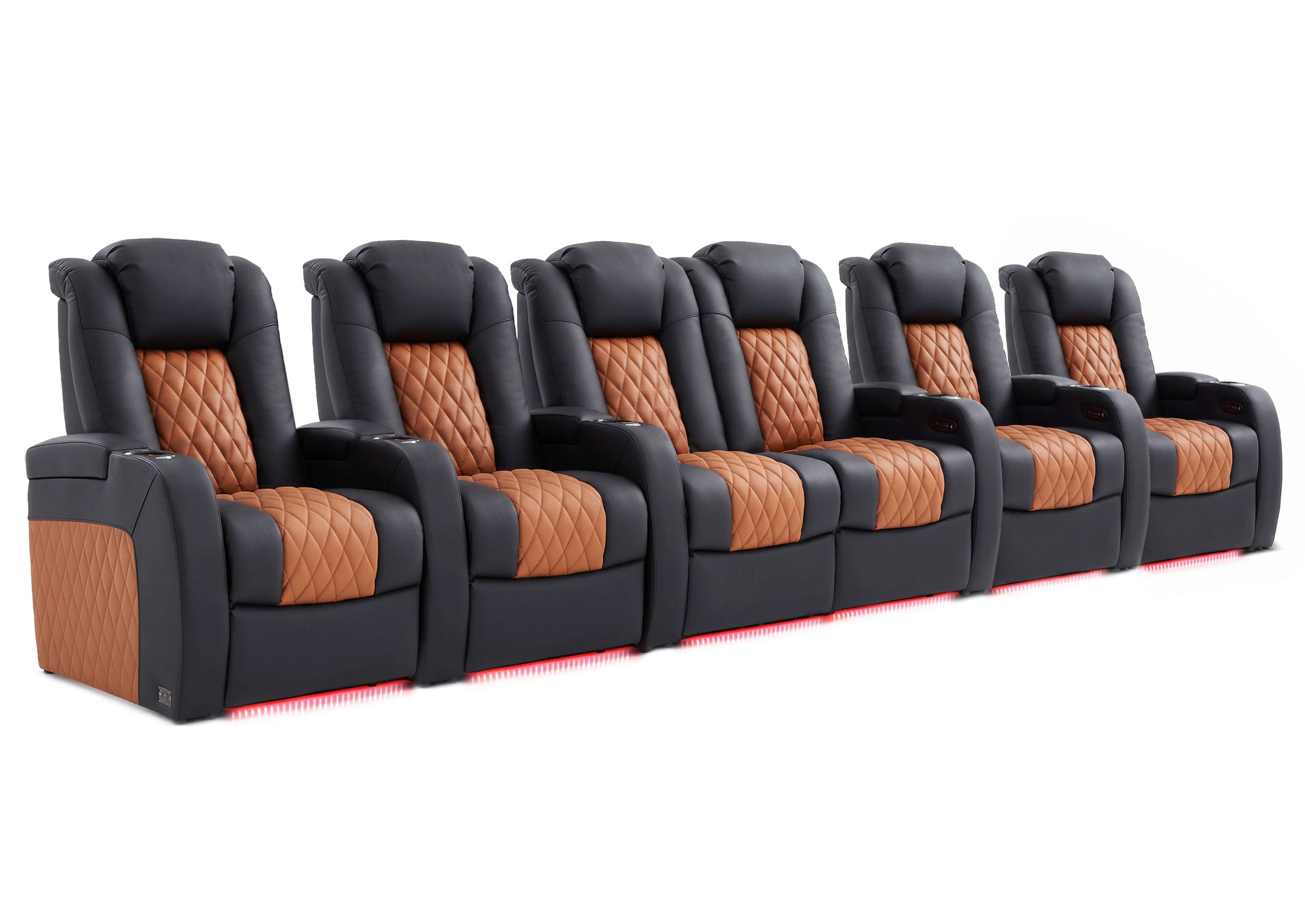 Weilianda 2026 Luxury Version 2.0 Power Theater Seats Dual-Color Couch 6-seat