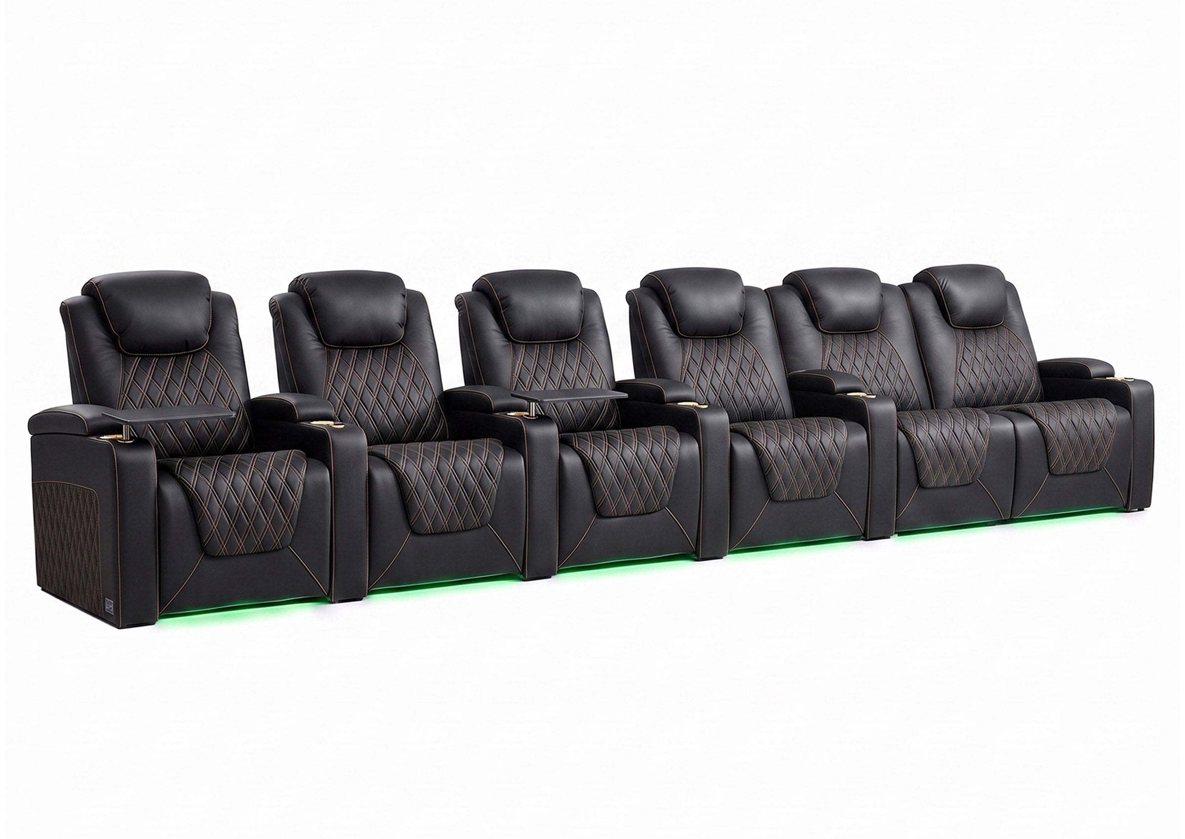Weilianda Chic Series 6-Seat Electric Home Theater Recliner | Multicolor Lighting