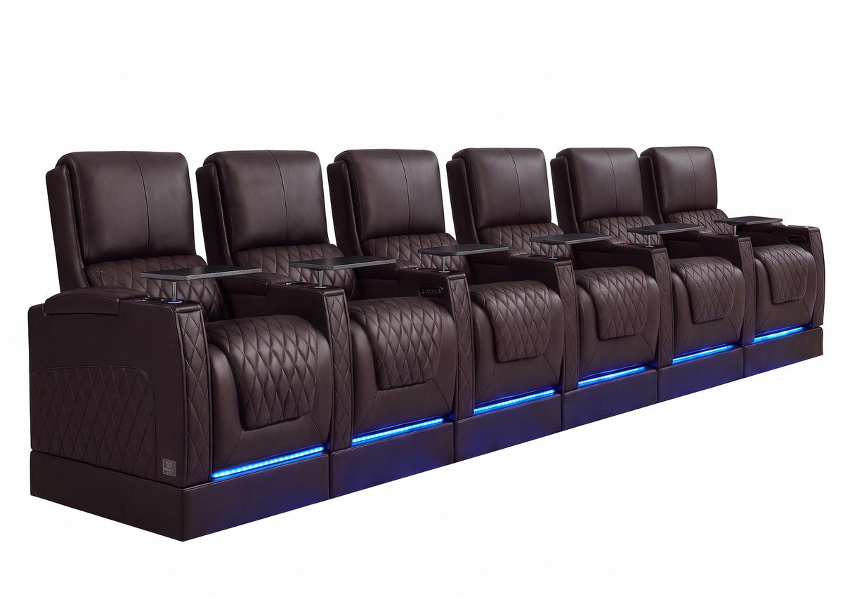 Weilianda AstroUltra Riser Series 6-Seat Genuine Leather Recliner | Zero Gravity Seating