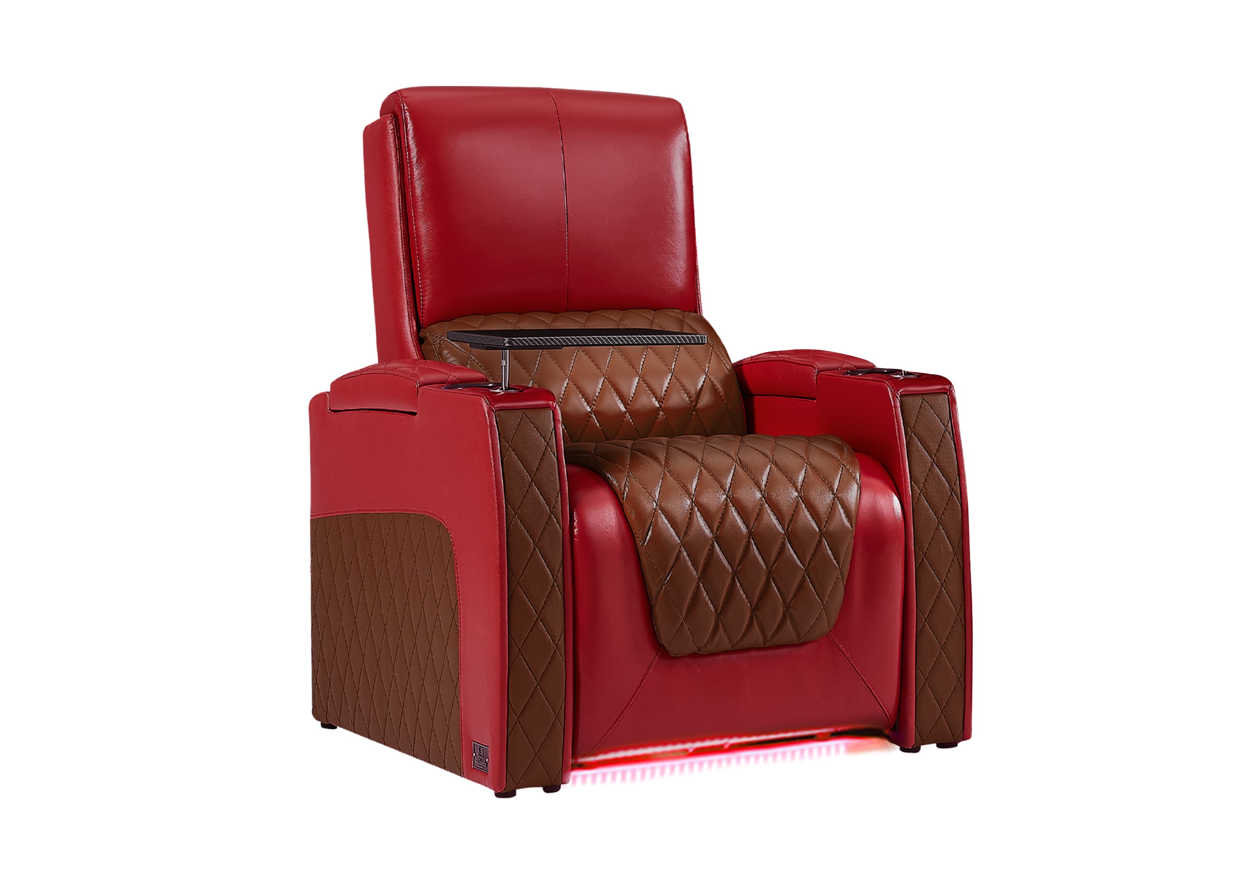 Weilianda AstroUltra Series Red Custom Dual-Color Single Recliner with Zero Gravity Seating