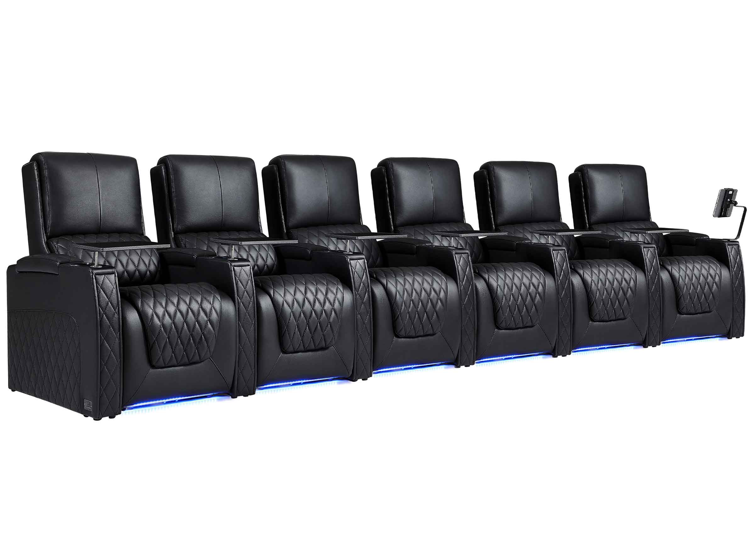 Weilianda 2025 Astronaut Series Zero Gravity Recliner for Home Theater With 7-color Ambient Lighting-Black