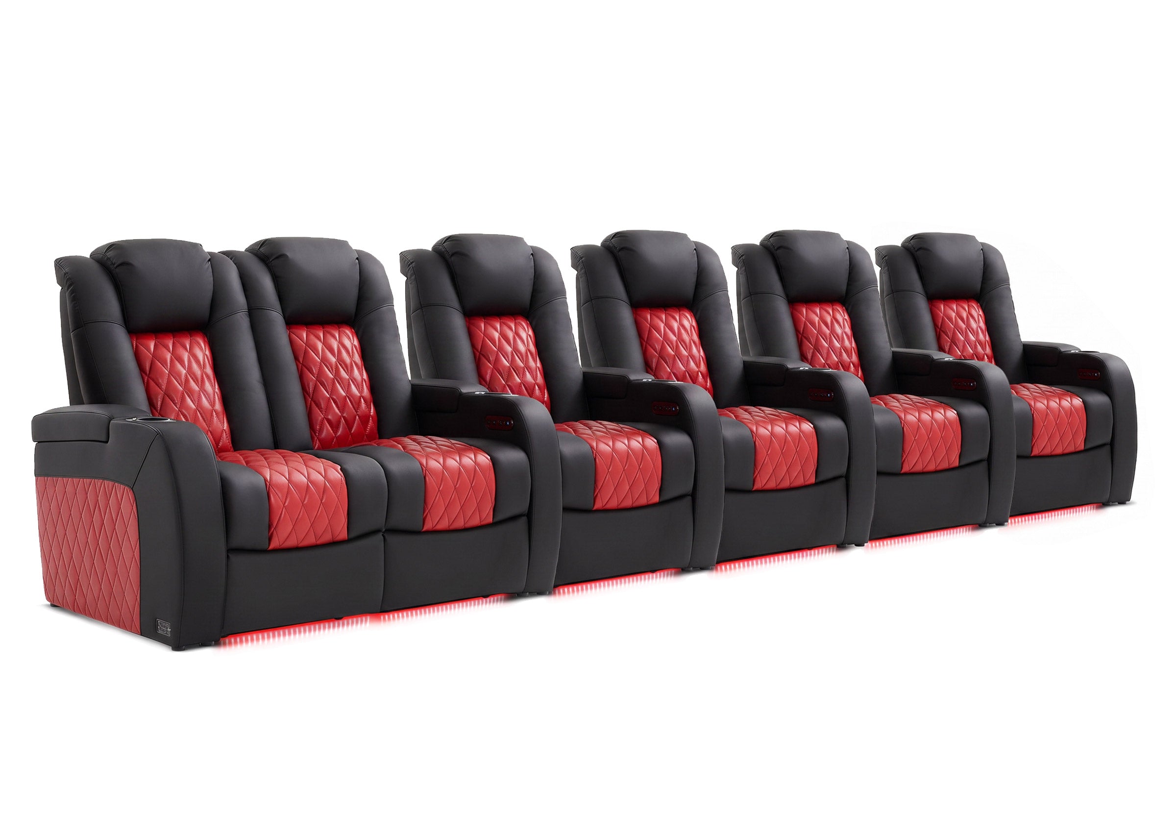 Weilianda 2026 Luxury Version 2.0 Power Theater Seats Dual-Color Couch 6-seat