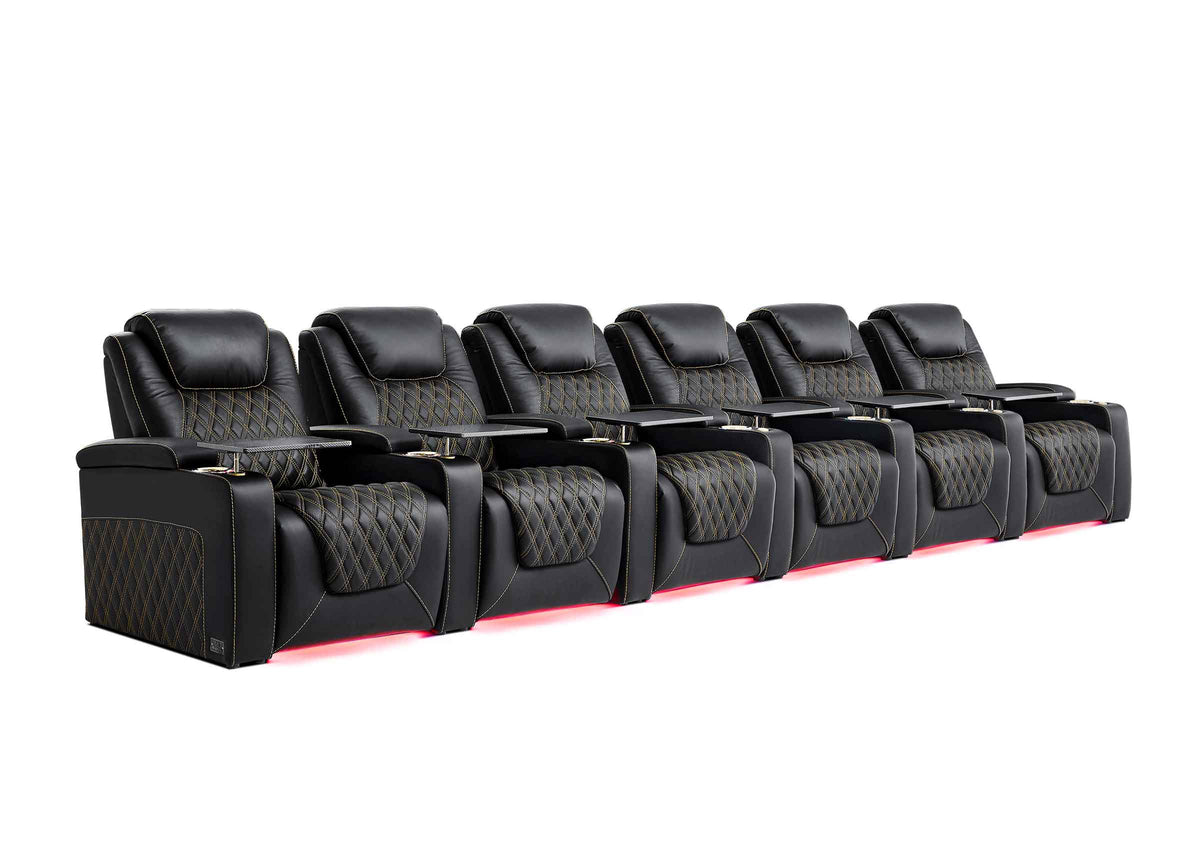 Weilianda Chic XL Series Six-Seat Movie Room Sofa | Roomier Seating & Personalized Comfort