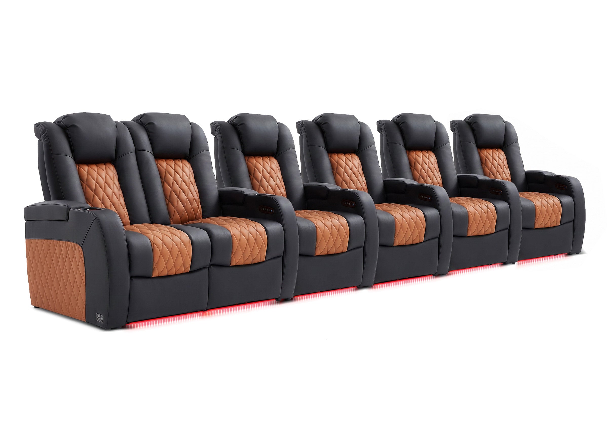Weilianda 2026 Luxury Version 2.0 Power Theater Seats Dual-Color Couch 6-seat