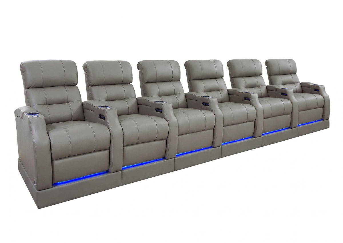 Weilianda Vanguard Riser Series 6-Seat Home Cinema Sofa | Zero Gravity,USB Charging for Gaming Room