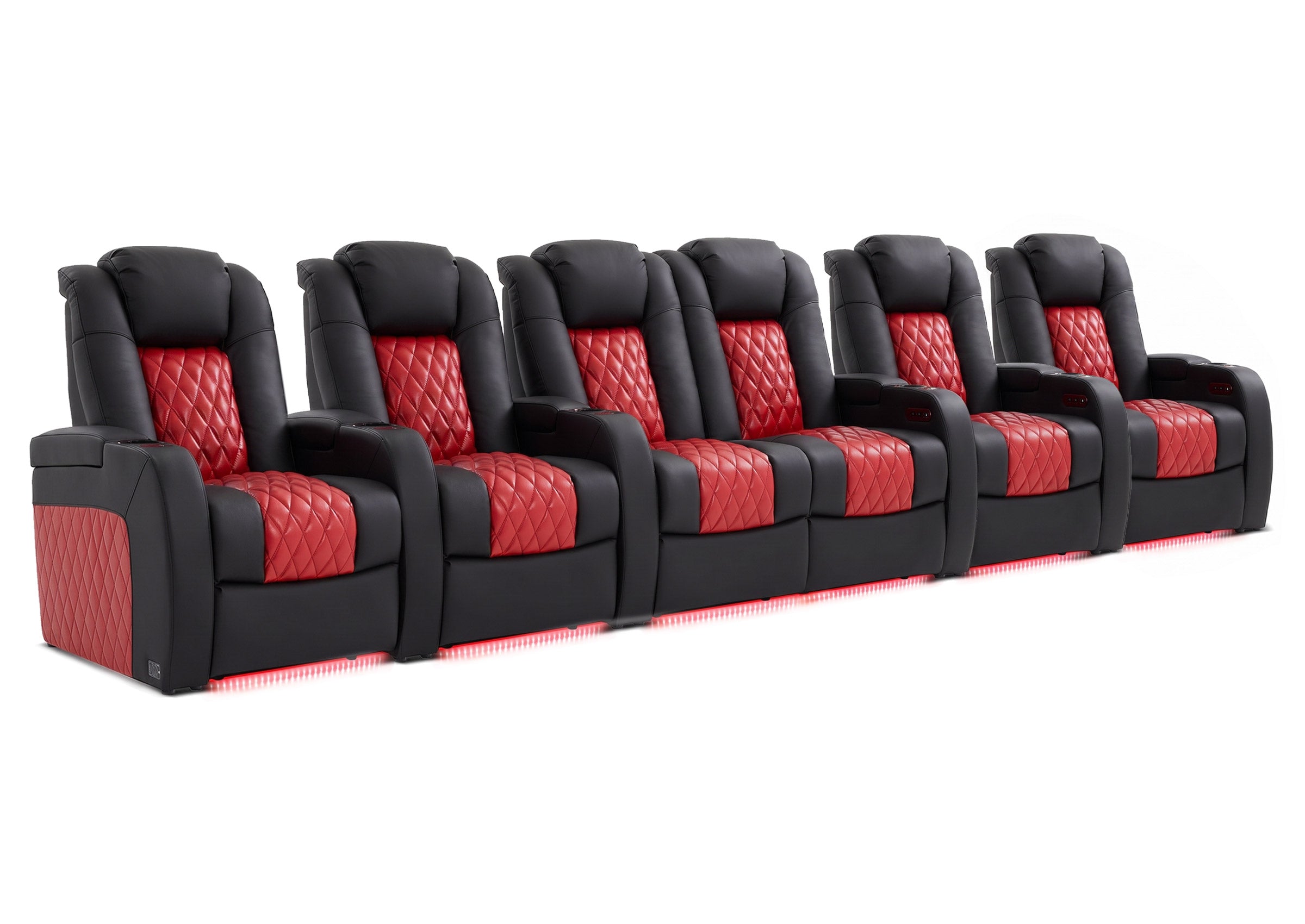 Weilianda 2026 Luxury Version 2.0 Power Theater Seats Dual-Color Couch 6-seat