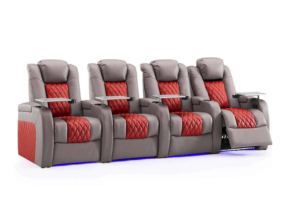 4 Seating Row | Set of 4 Home Theater Recliners
