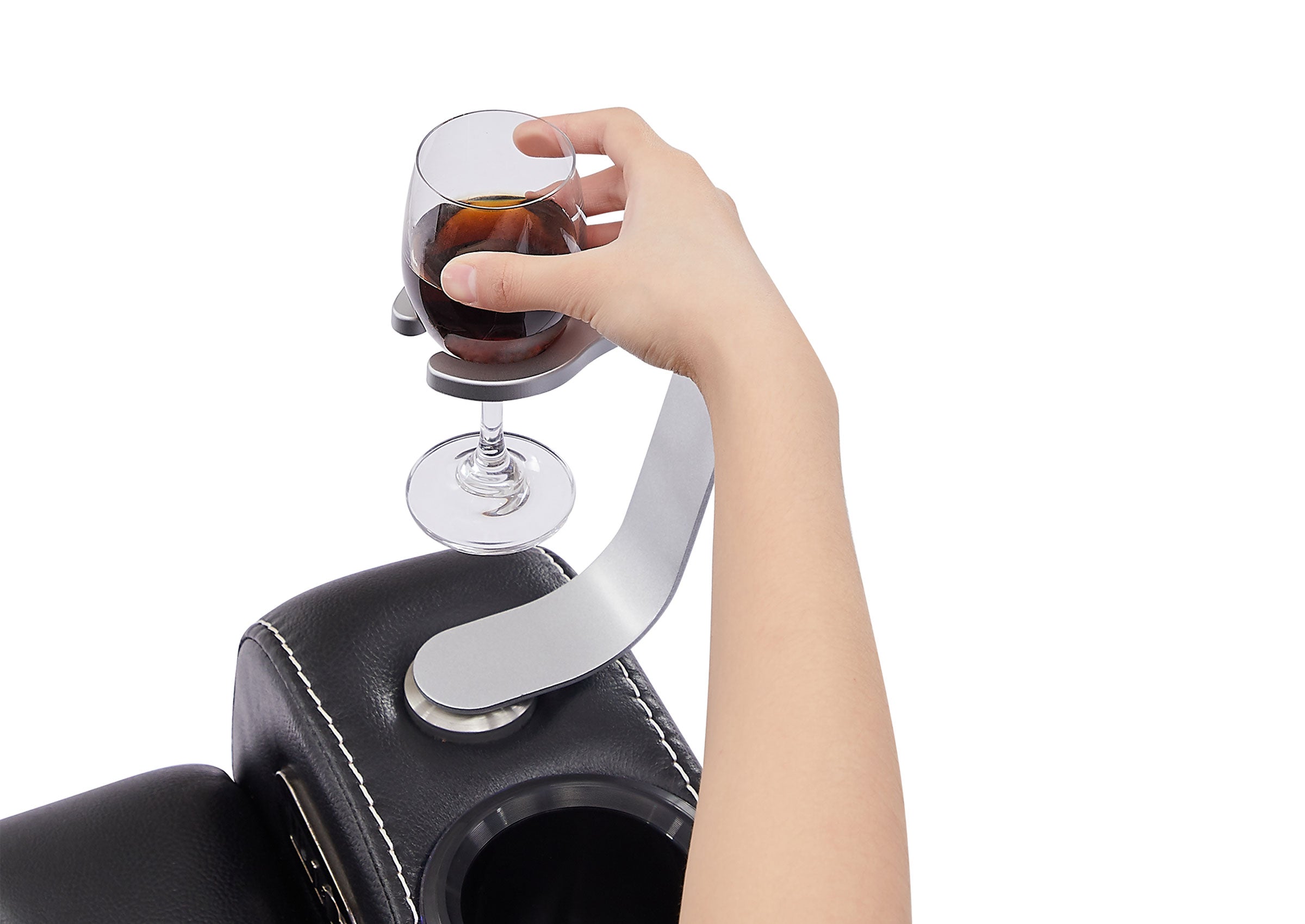 Weilianda Adjustable Wine Glass Holder for Home Theater Seating | Spill-Resistant & Secure Mount