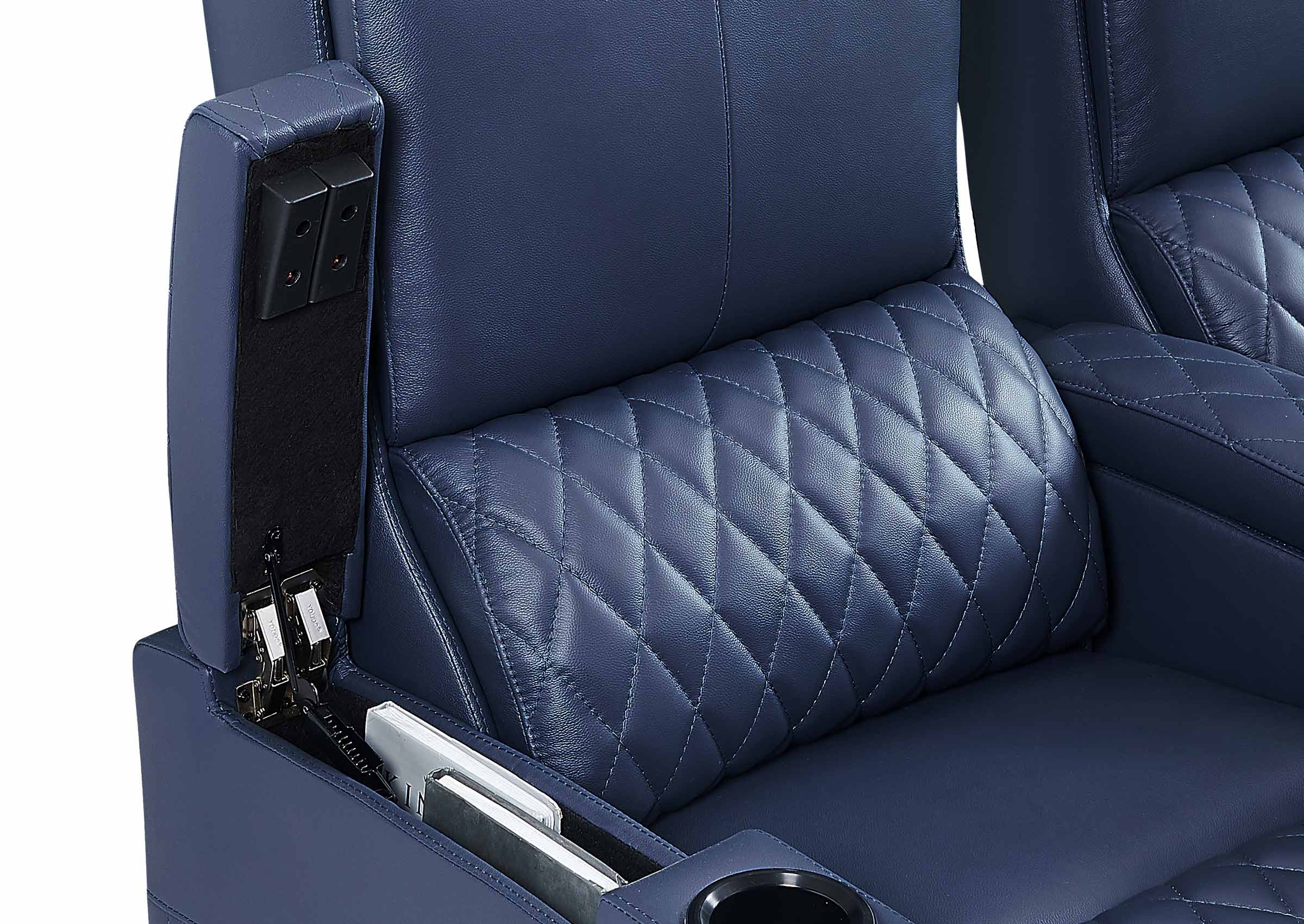OPENED BOX-CLOSEOUT! Premium Leather Theater Seats for Media Room Four-Seat | Zero Gravity Recliner