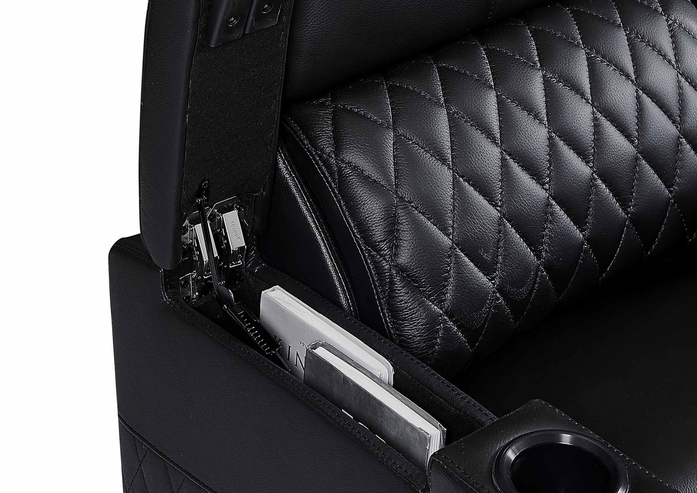Weilianda AstroUltra Riser Series Three Seat Electric Theater Recliner | USB Charging for Game Room