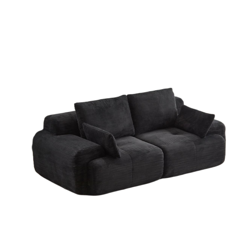 Plush 2-Seater Cloud Sofa in Soft Corduroy with Deep Memory Foam Comfort
