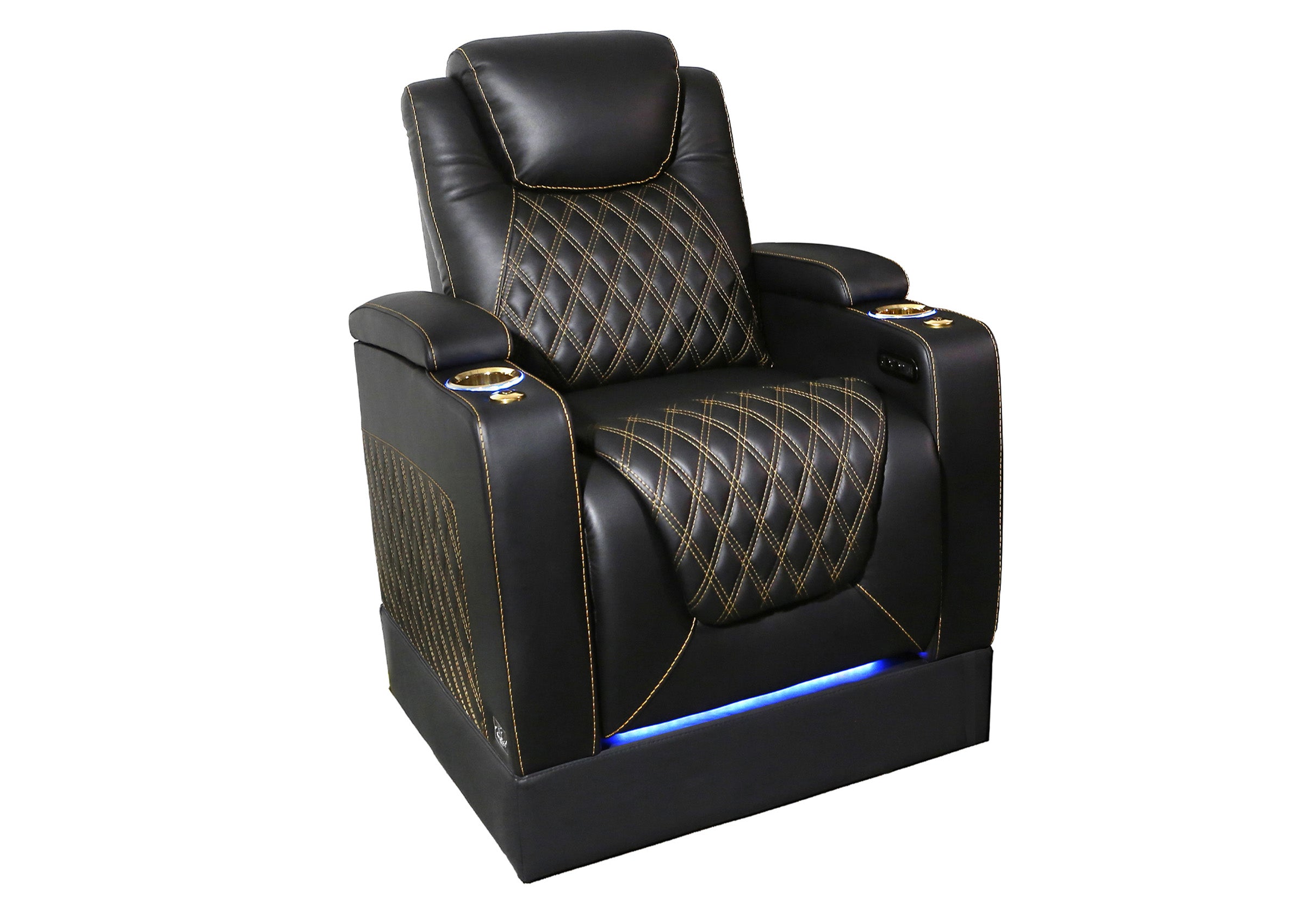 Weilianda LumiChic Riser Series Single Electric Reclining Chair | RGB Lighting for Media Room