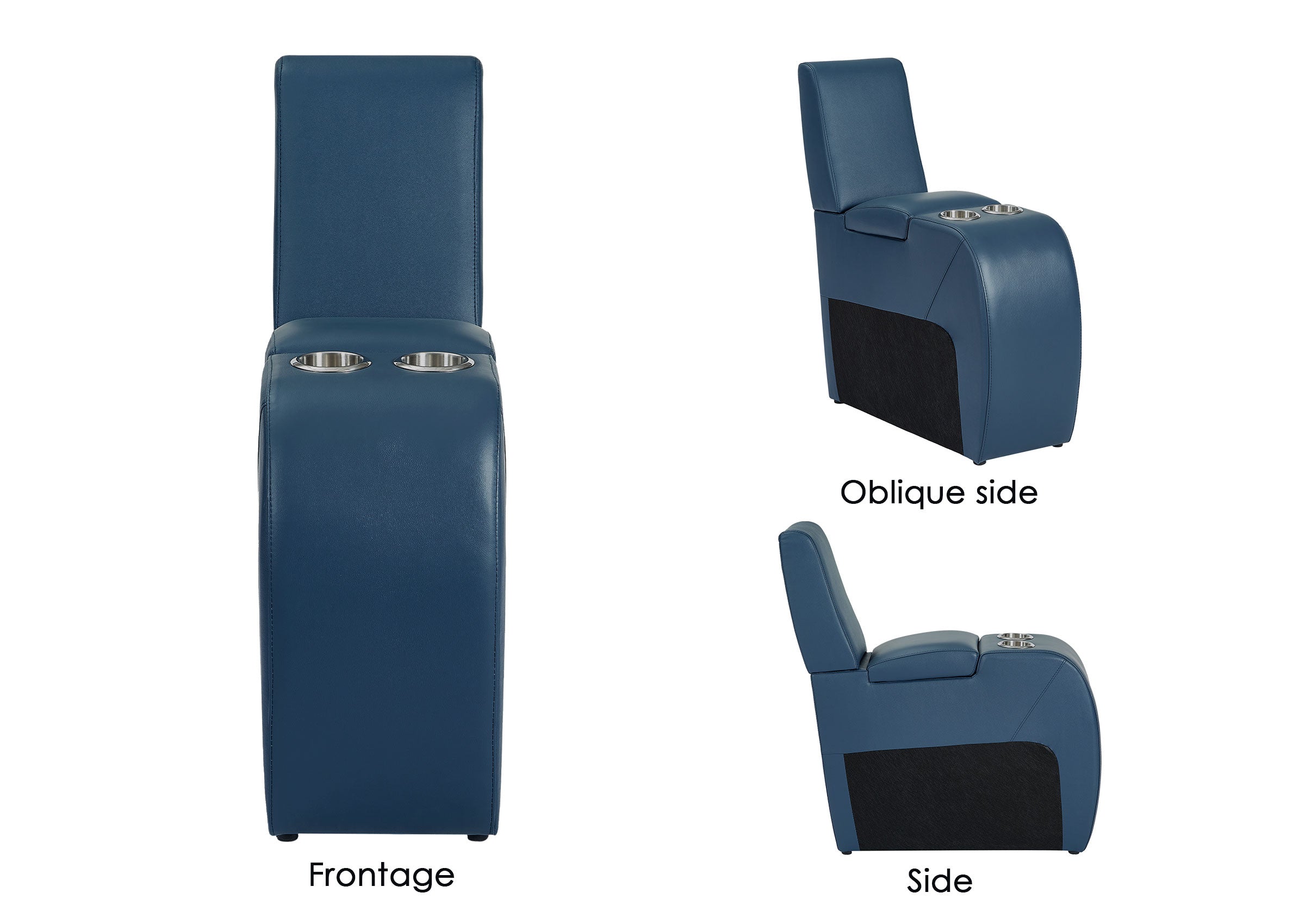 Weilianda Center Storage Console for Home Theater Seating | Large Armrest Storage, Wide Surface, 2 Cup Holders