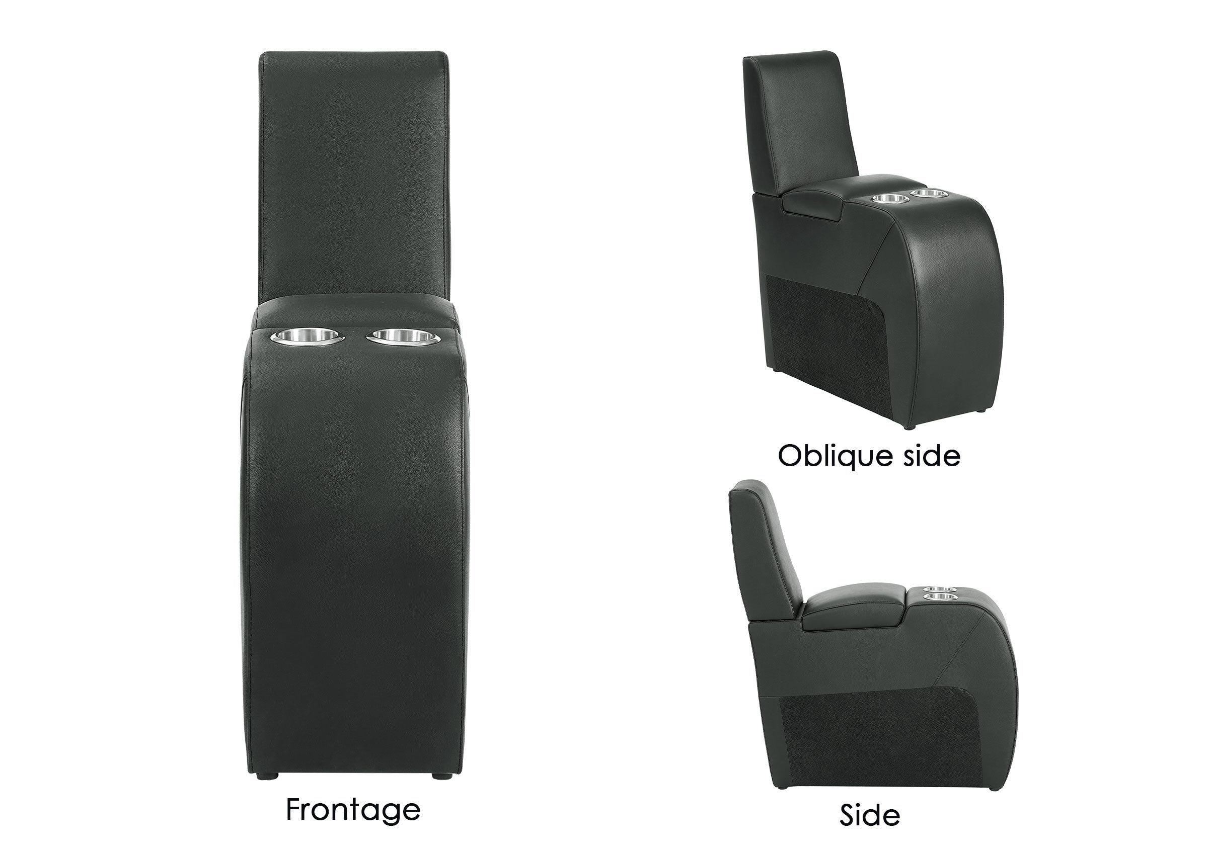 Weilianda Center Storage Console for Home Theater Seating | Large Armrest Storage, Wide Surface, 2 Cup Holders