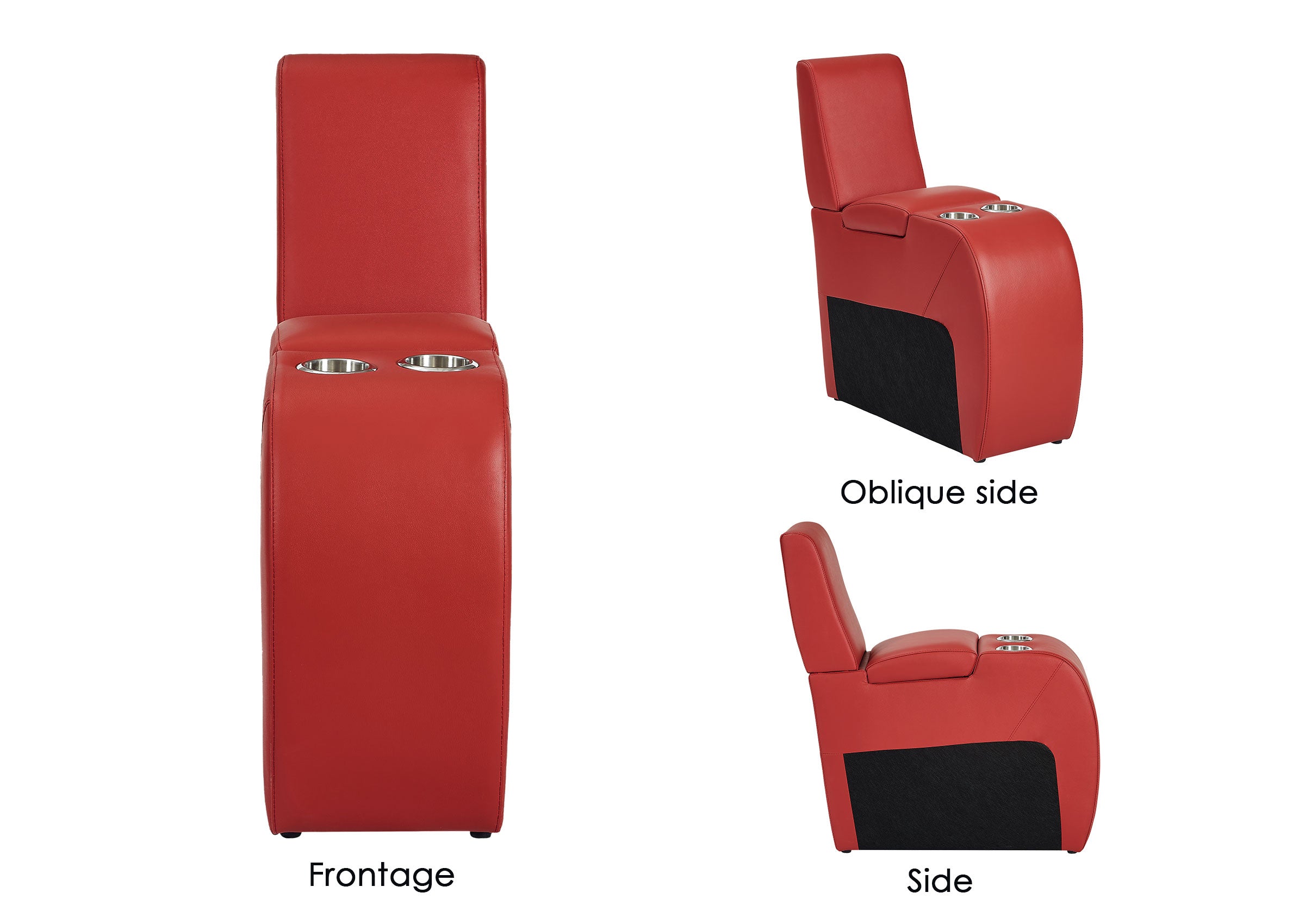 Weilianda Center Storage Console for Home Theater Seating | Large Armrest Storage, Wide Surface, 2 Cup Holders