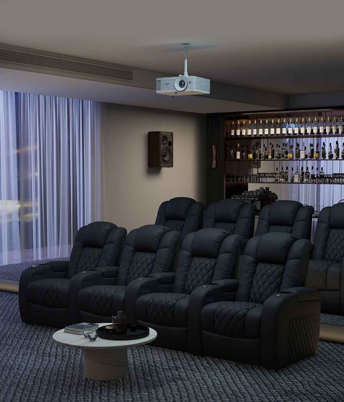 home Theater Seating 4-seat sofa banner