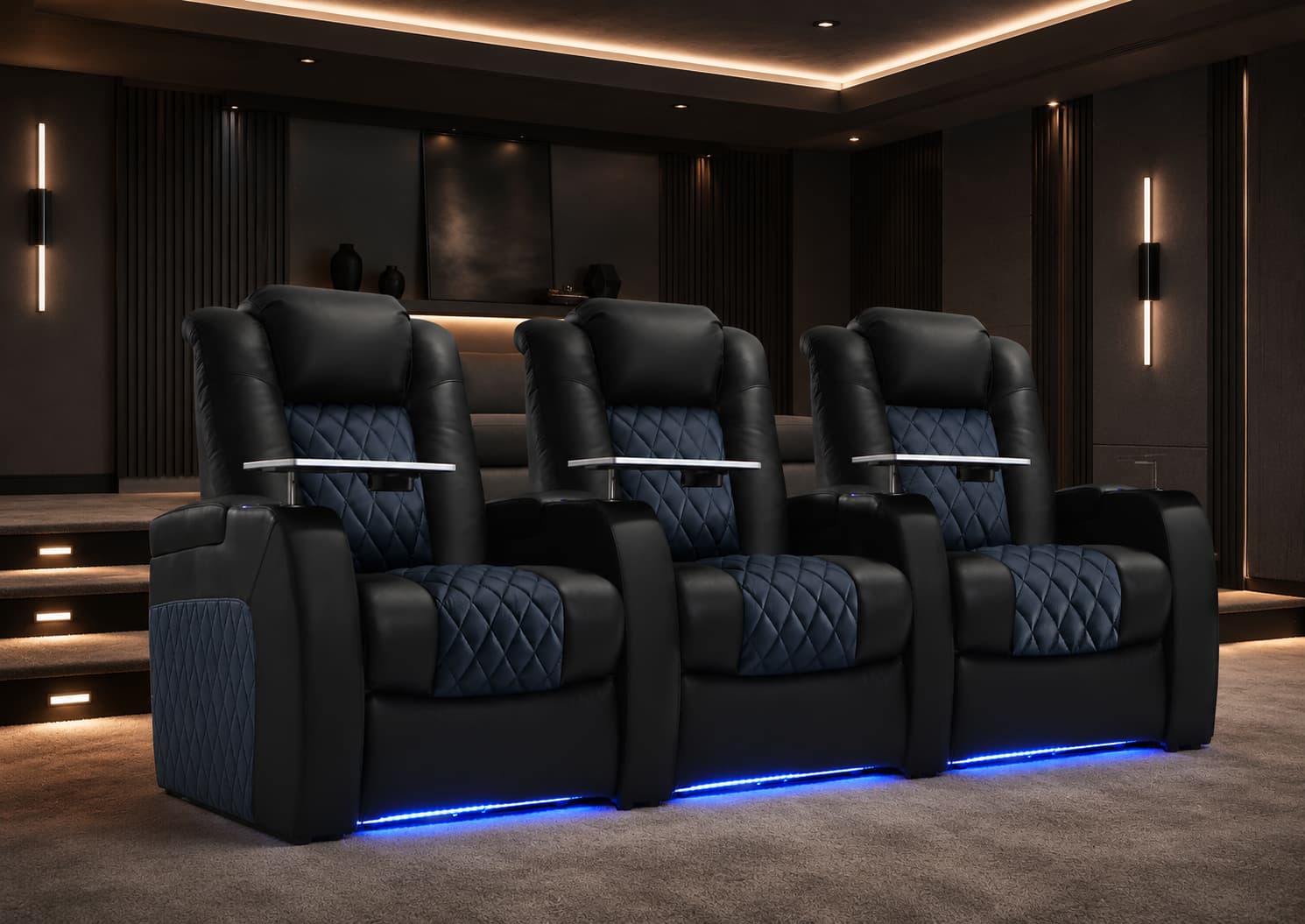 Weilianda 2026 Luxury Version 2.0 Black Custom Home Theater Seating