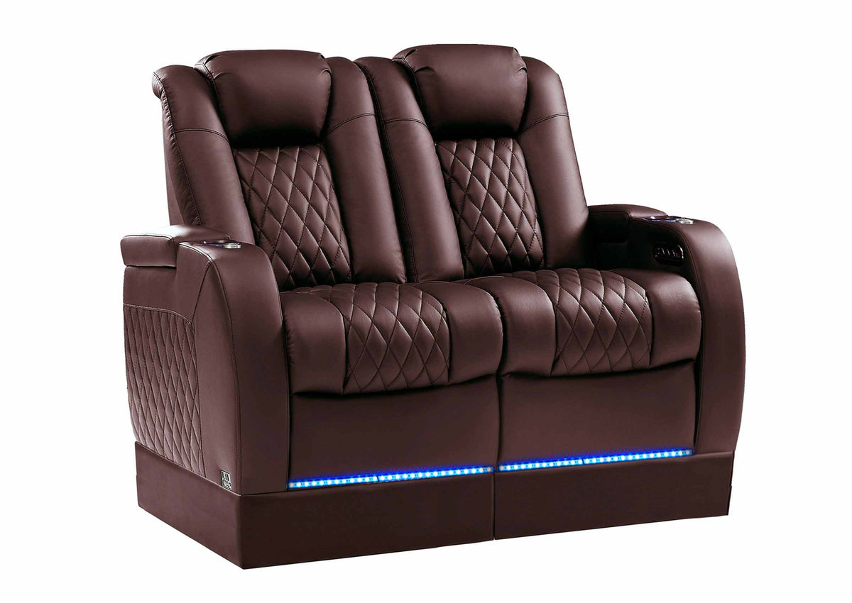 Weilianda FortLux Riser Series 2-Seat Home Theater Sofa | Power Headrest & Footrest Recliner