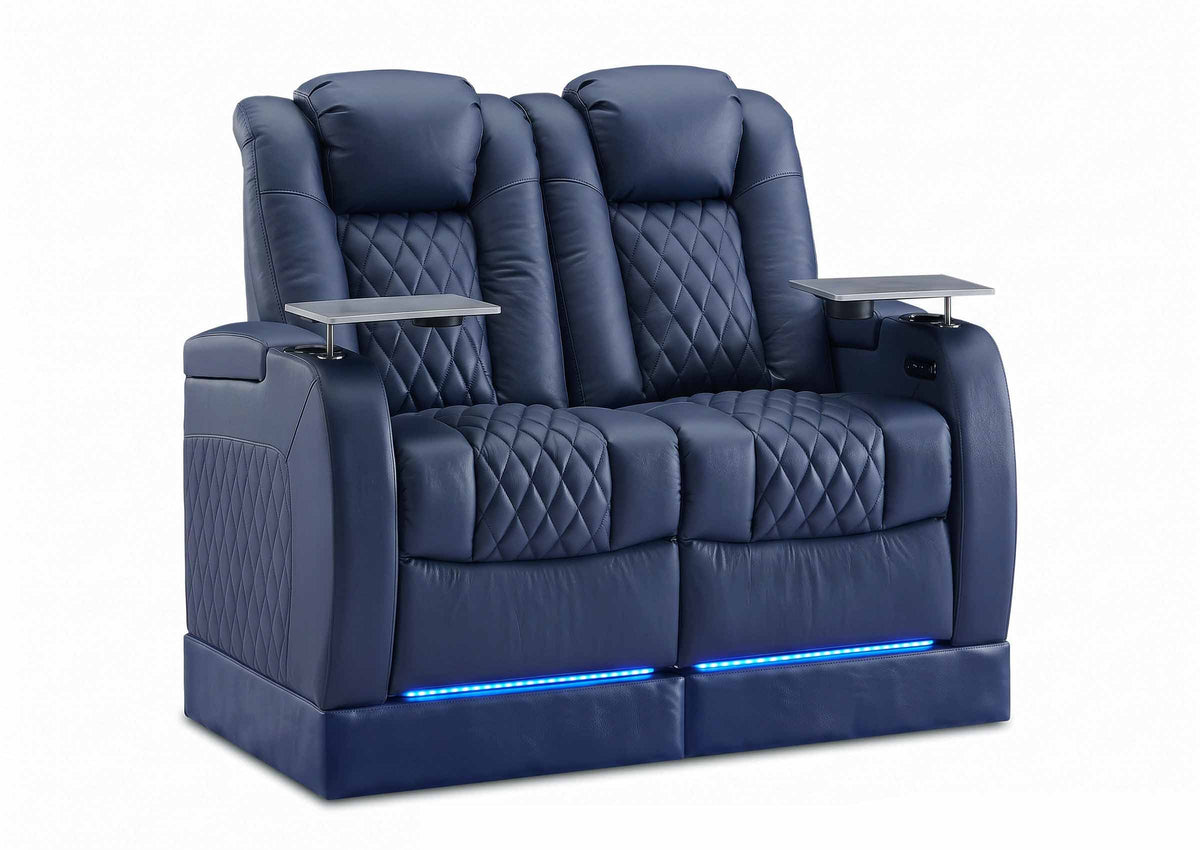 Weilianda FortLux Riser Series 2-Seat Home Theater Sofa | Power Headrest & Footrest Recliner