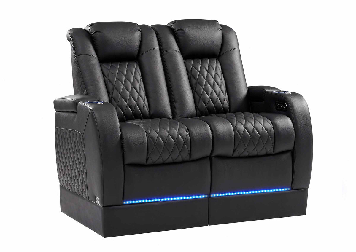 Weilianda FortLux Riser Series 2-Seat Home Theater Sofa | Power Headrest & Footrest Recliner