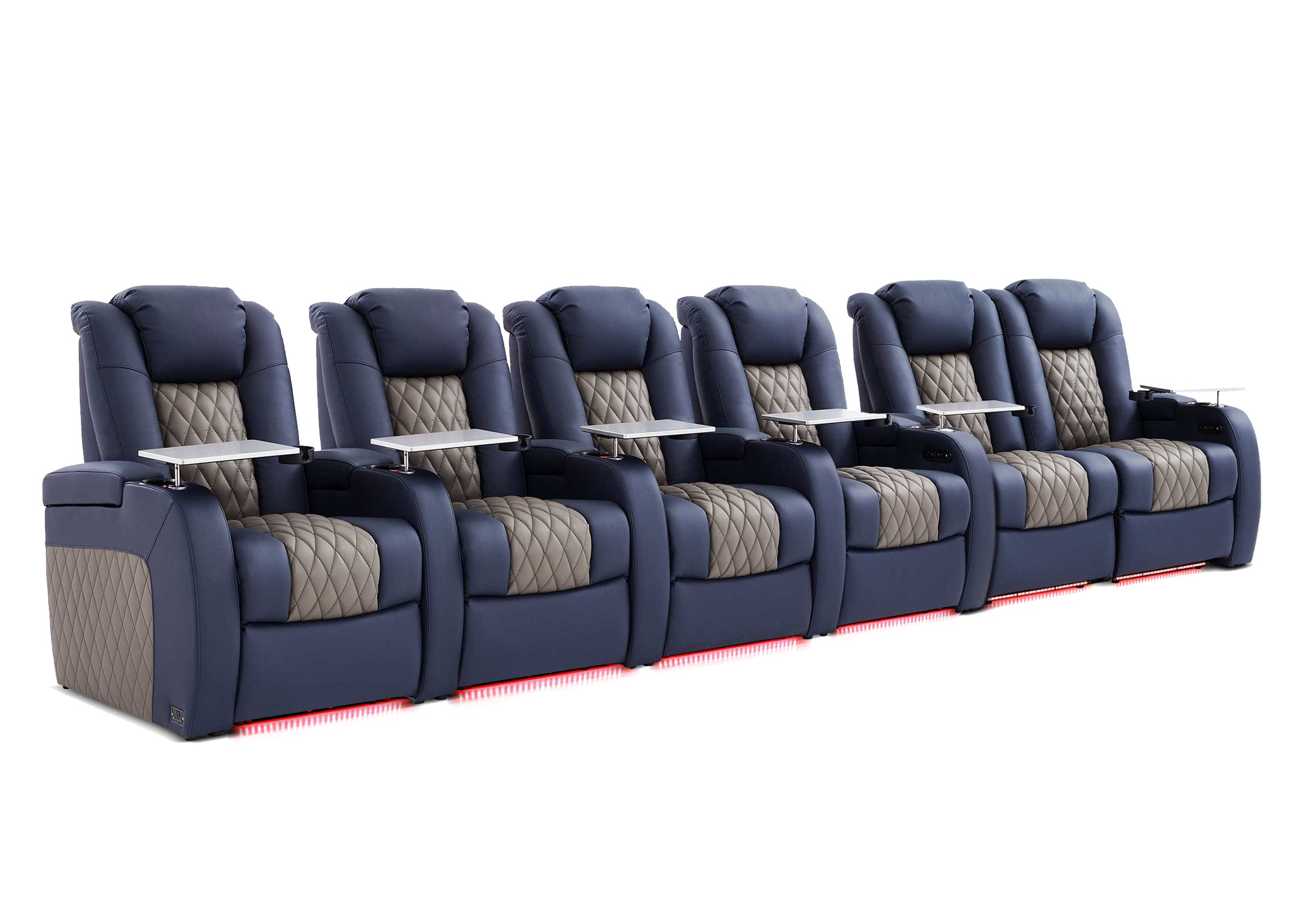 Weilianda 2026 Luxury Version 2.0 Power Theater Seats Dual-Color Couch 6-seat