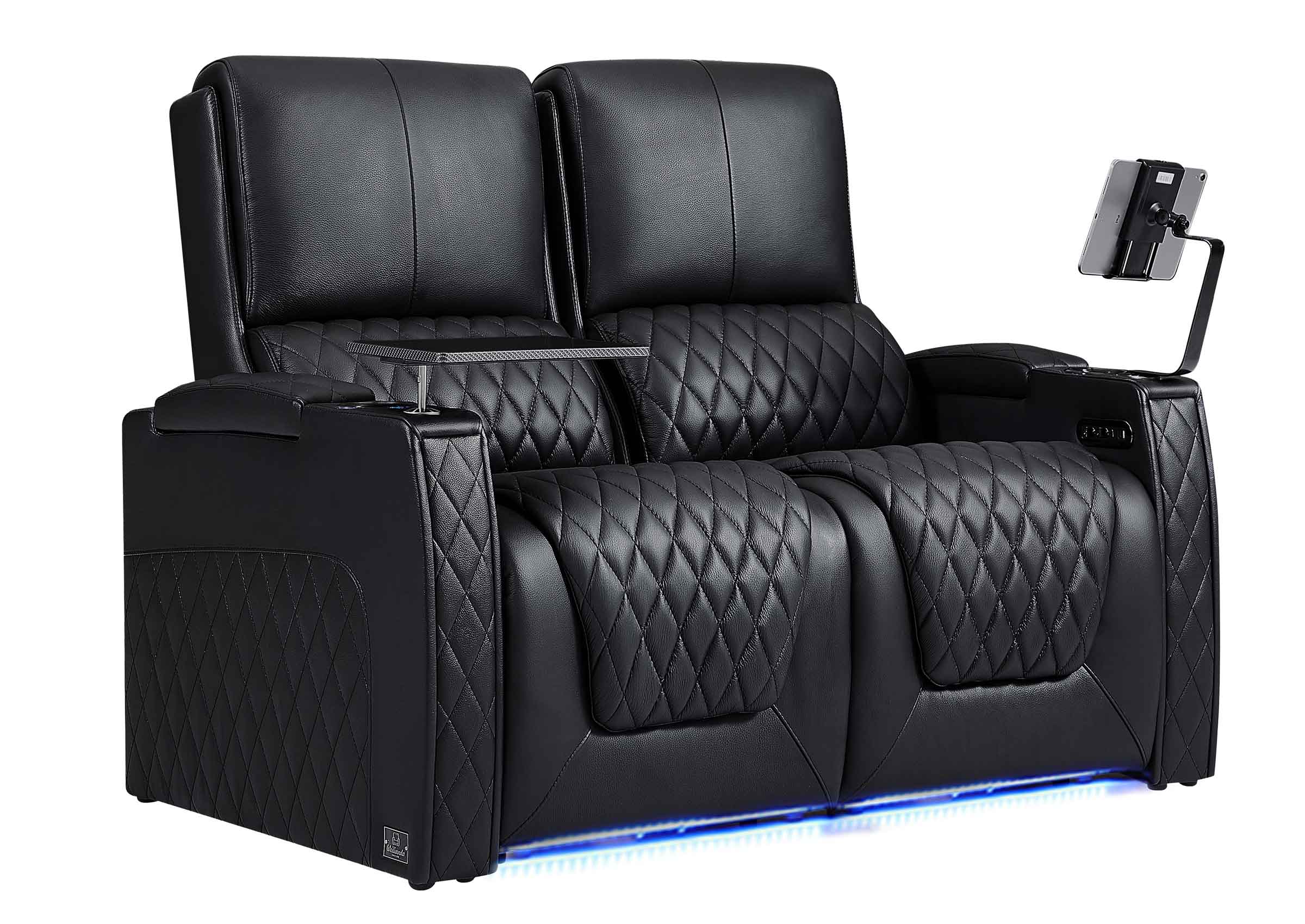 Weilianda 2025 Astronaut Series Zero Gravity Recliner for Home Theater With 7-color Ambient Lighting-Black