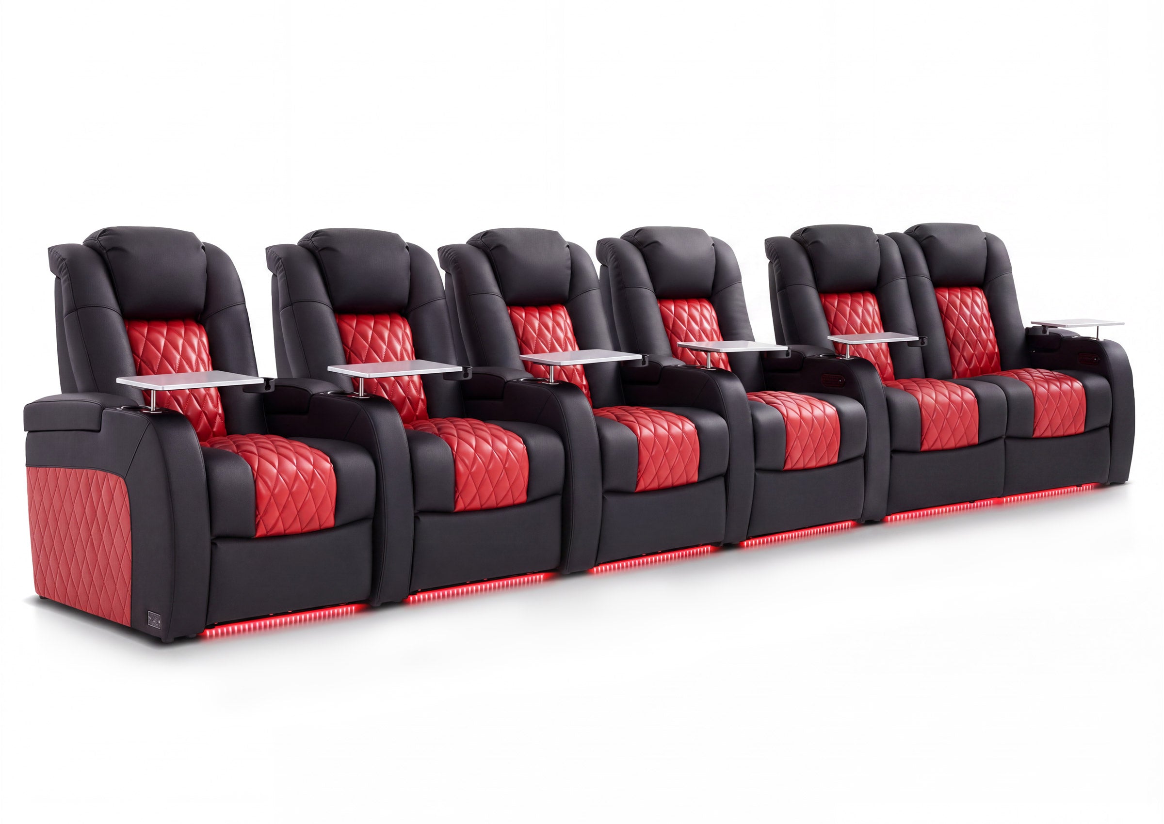 Weilianda 2026 Luxury Version 2.0 Power Theater Seats Dual-Color Couch 6-seat