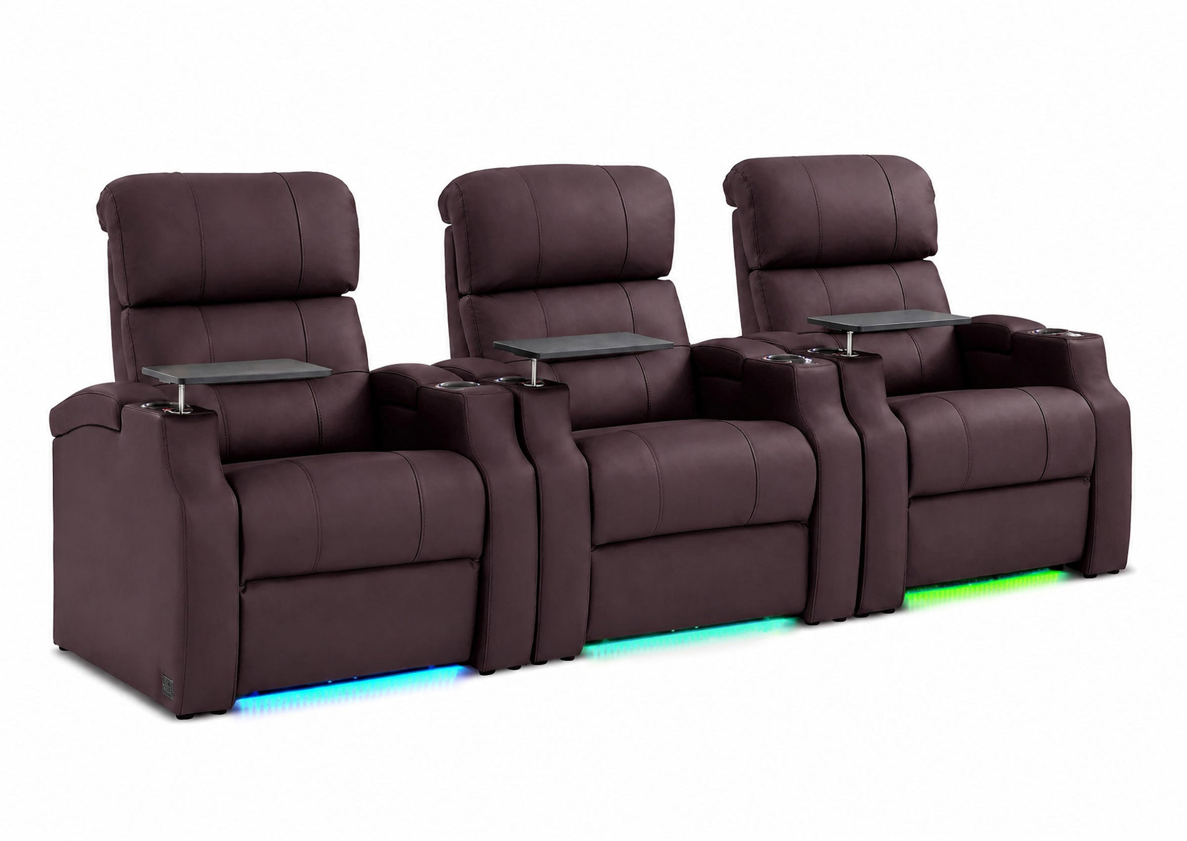 Weilianda Vanguard Series Movie Night Chair Power Recliner 3 seats Blue